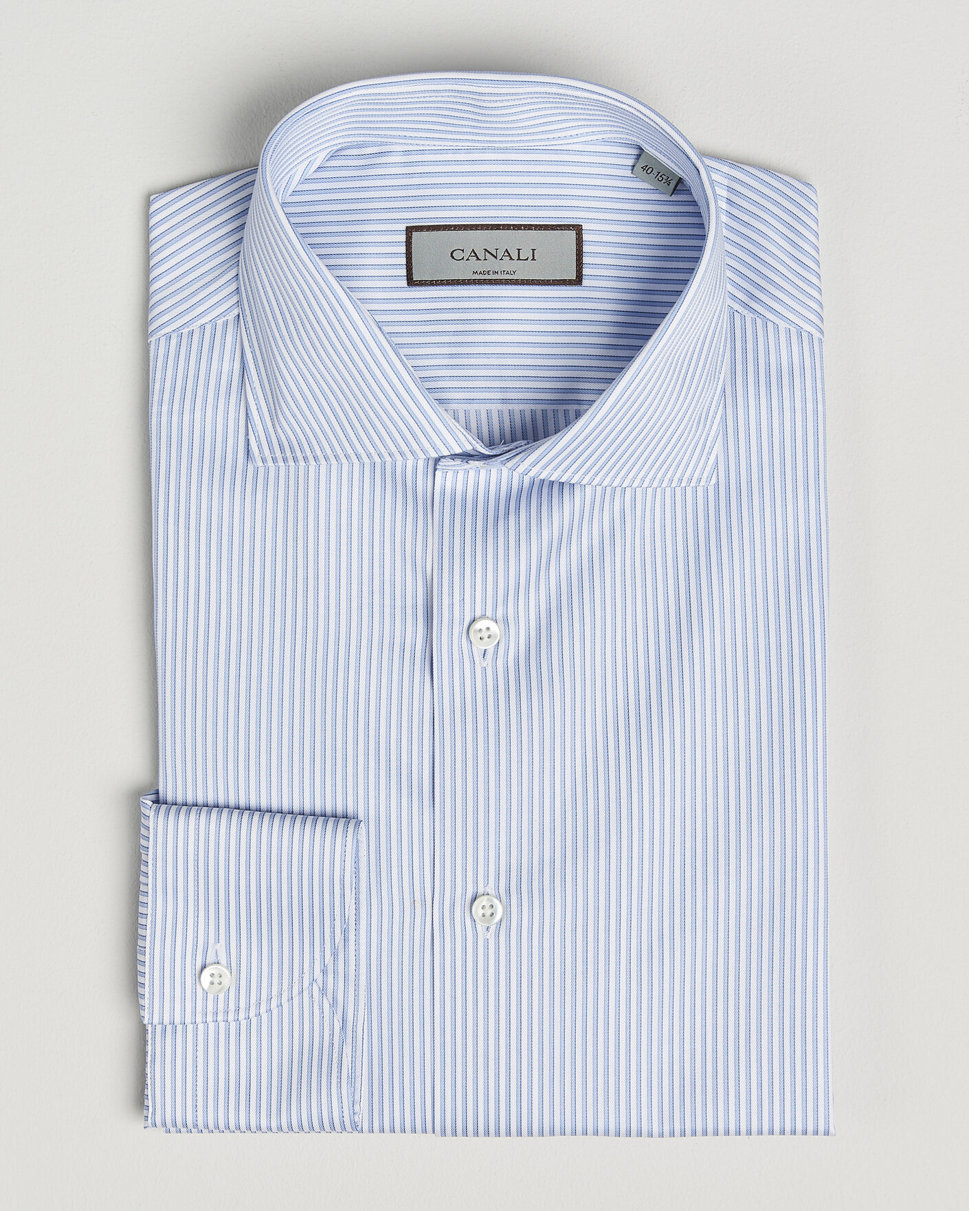 Heren | Overhemden | Canali | Slim Fit Impeccabile Shirt Blue Stripe