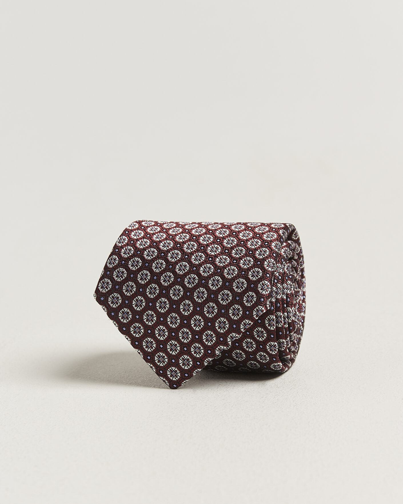 Heren | Stropdassen | Canali | Jacquard Flower Silk Tie Burgundy