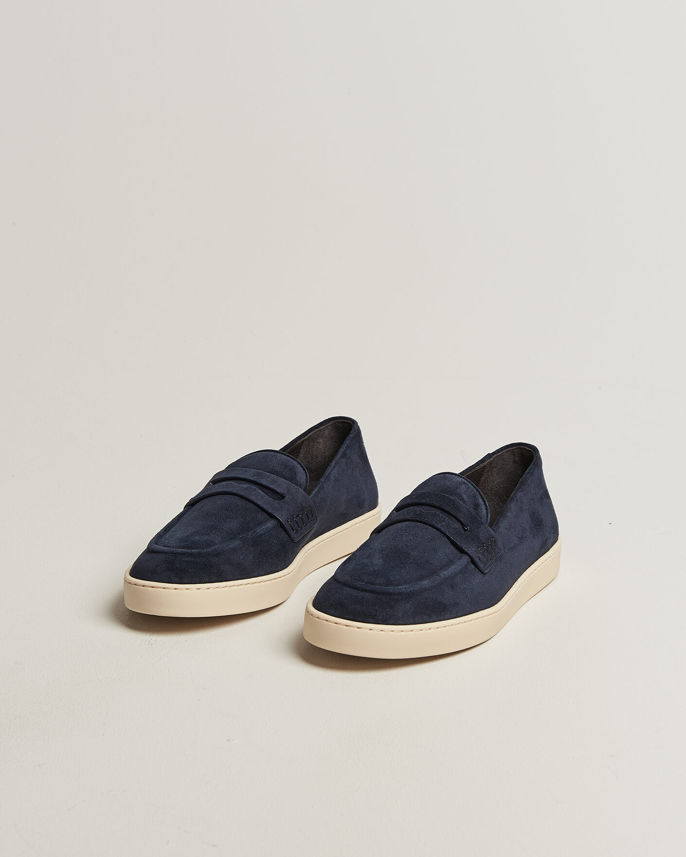 Homme | Loafers | Canali | Summer Loafers Navy Suede