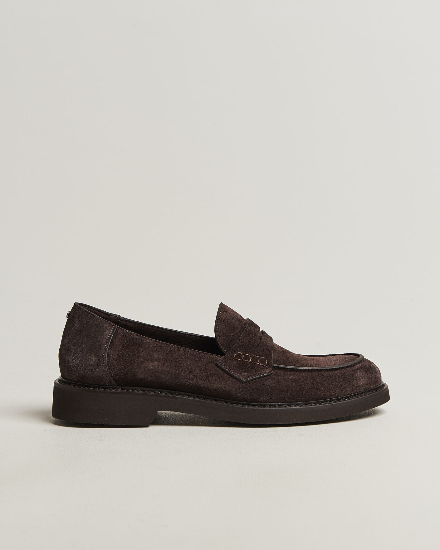 Homme | Loafers | Canali | Penny Loafers Dark Brown Suede