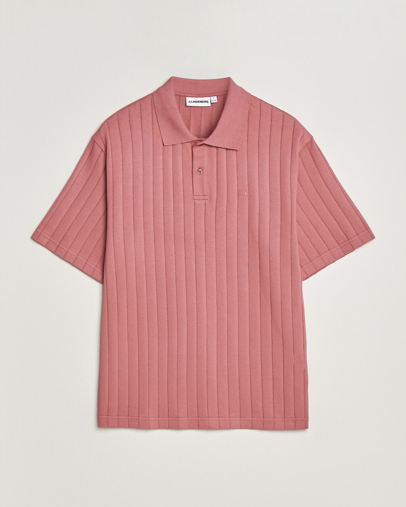 Heren | Polo's | J.Lindeberg | Simon Striped Polo Withered Rose