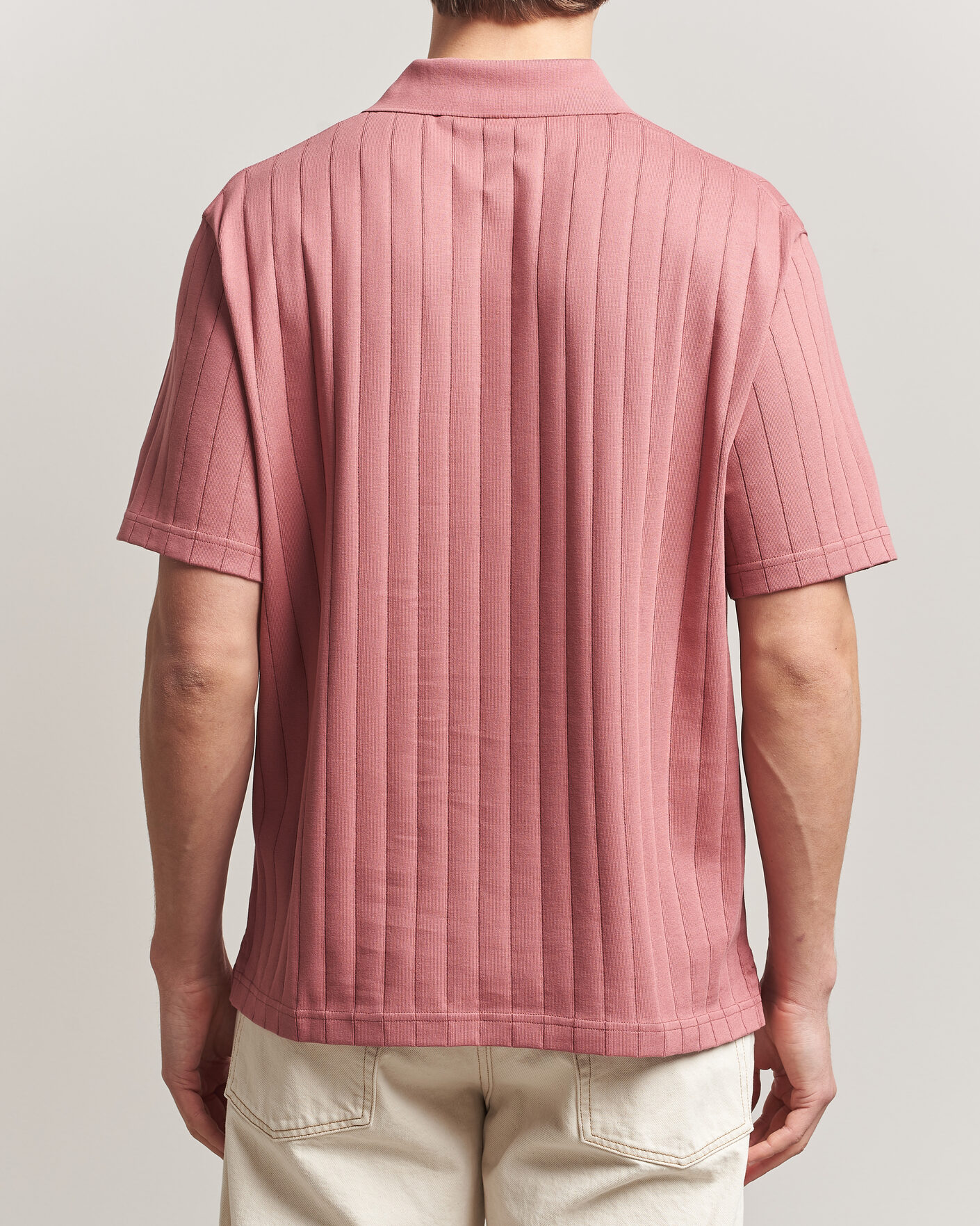 Heren | Polo's | J.Lindeberg | Simon Striped Polo Withered Rose