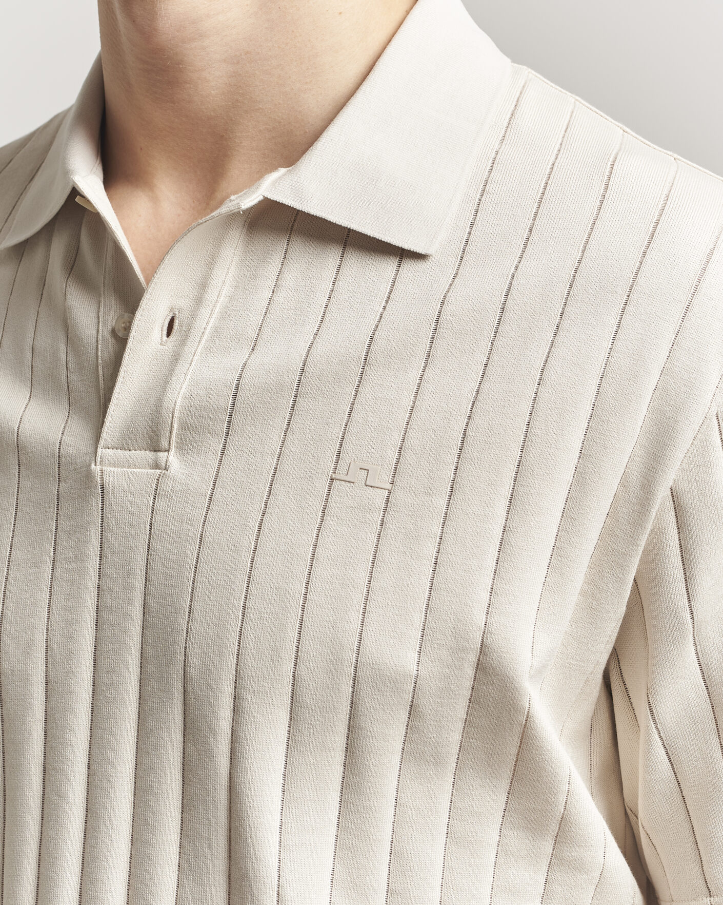 Heren | Polo's | J.Lindeberg | Simon Striped Polo Moonbeam