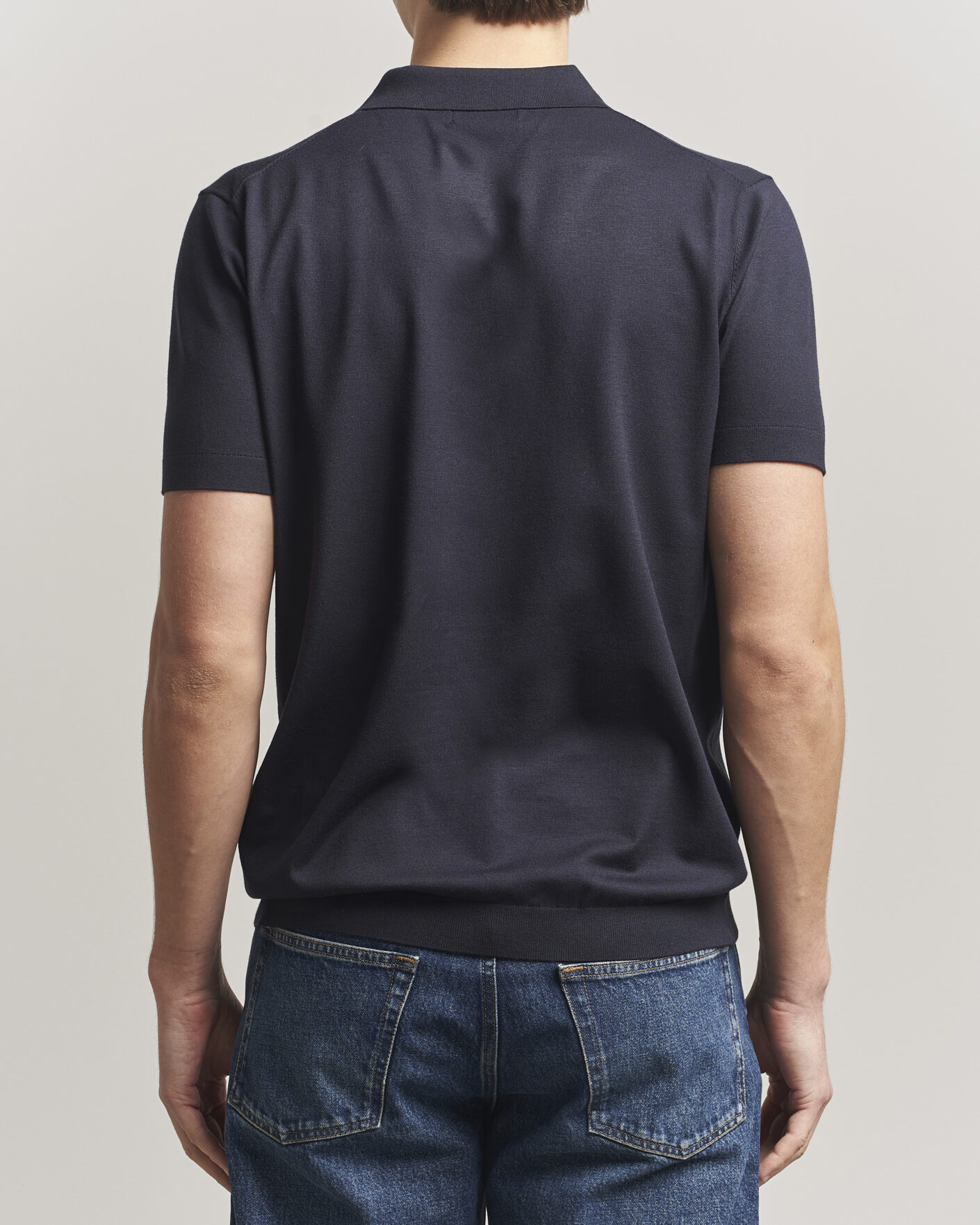 Homme | Polos | J.Lindeberg | Ridge Knitted Polo JL Navy