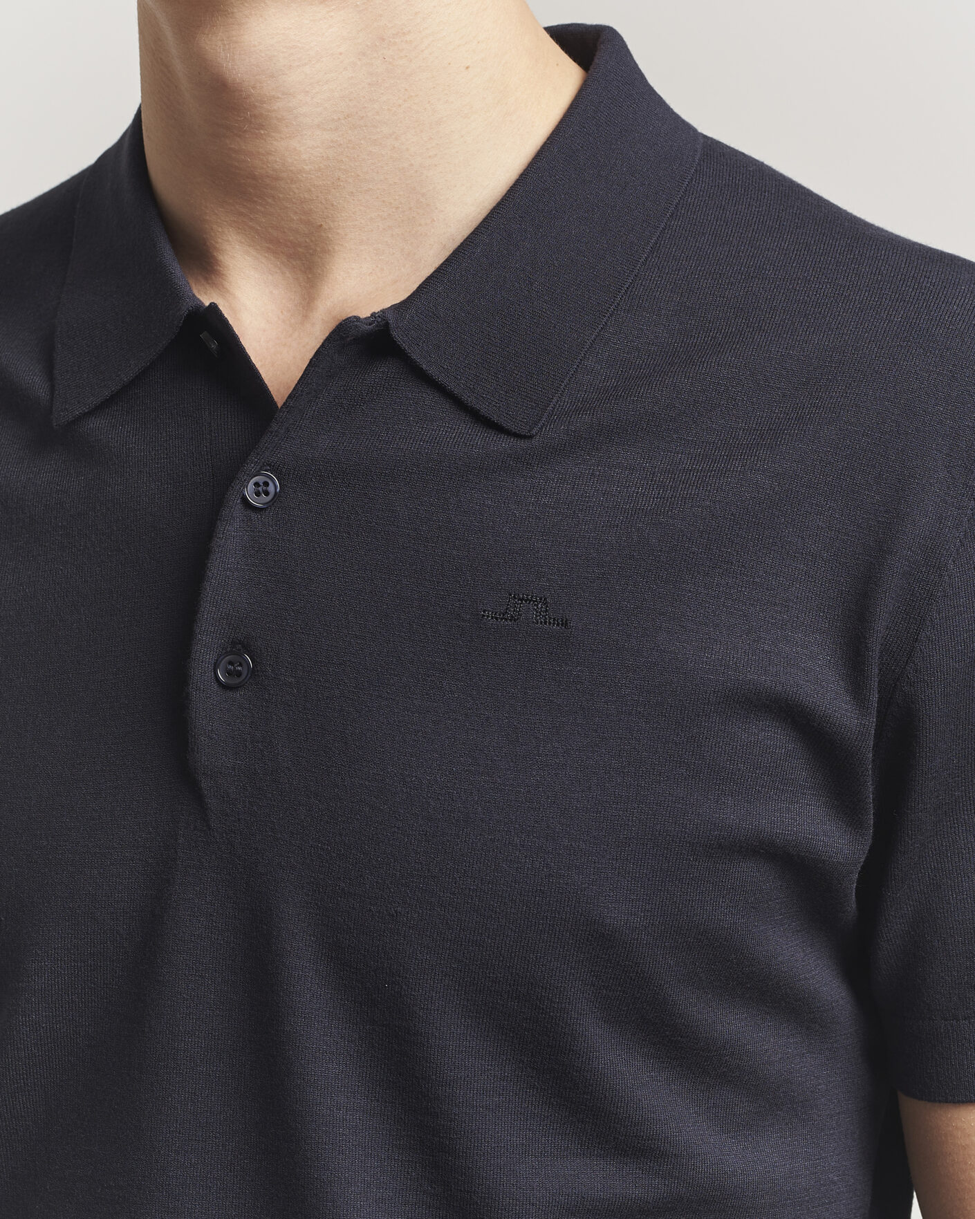 Homme | Polos | J.Lindeberg | Ridge Knitted Polo JL Navy