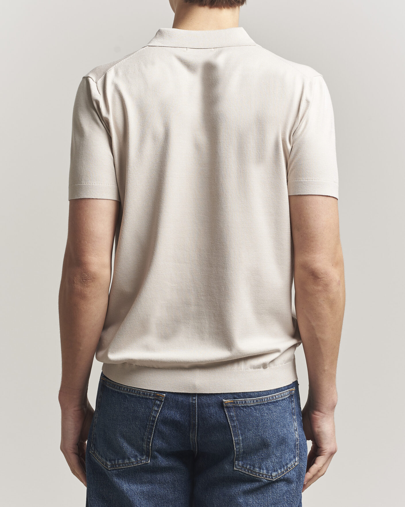 Heren | Polo's | J.Lindeberg | Ridge Knitted Polo Moonbeam