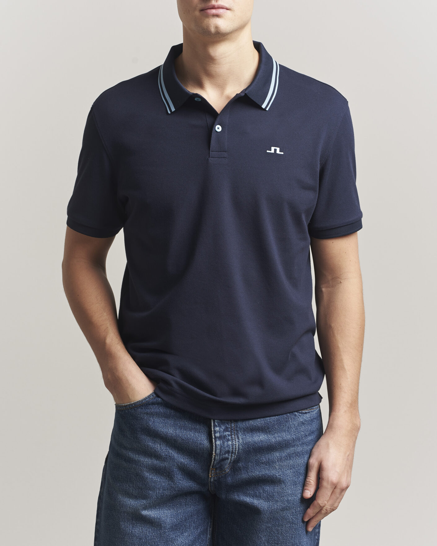 Homme | Polos | J.Lindeberg | Joey Tipping Polo JL Navy