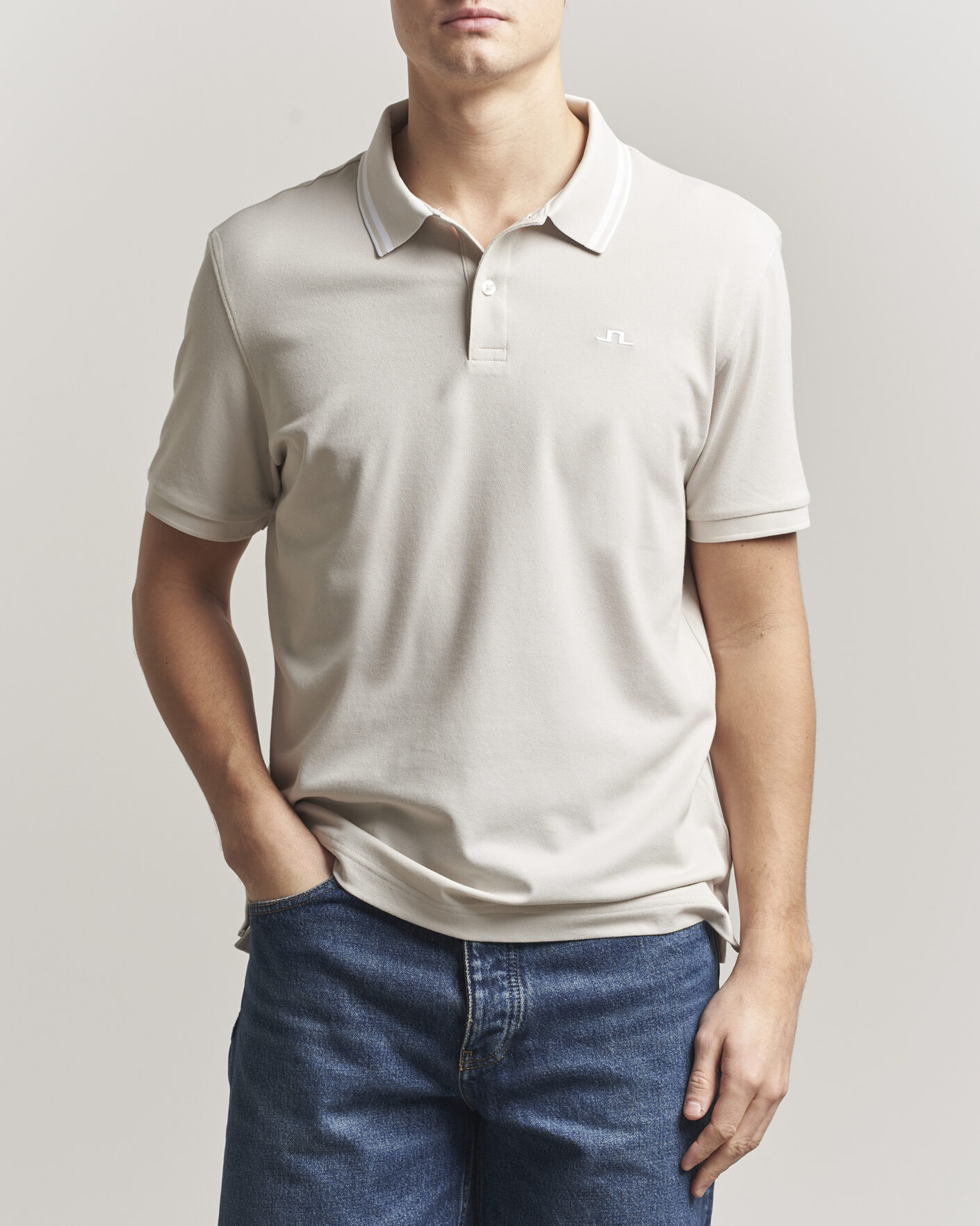 Heren | Polo's | J.Lindeberg | Joey Tipping Polo Moonbeam