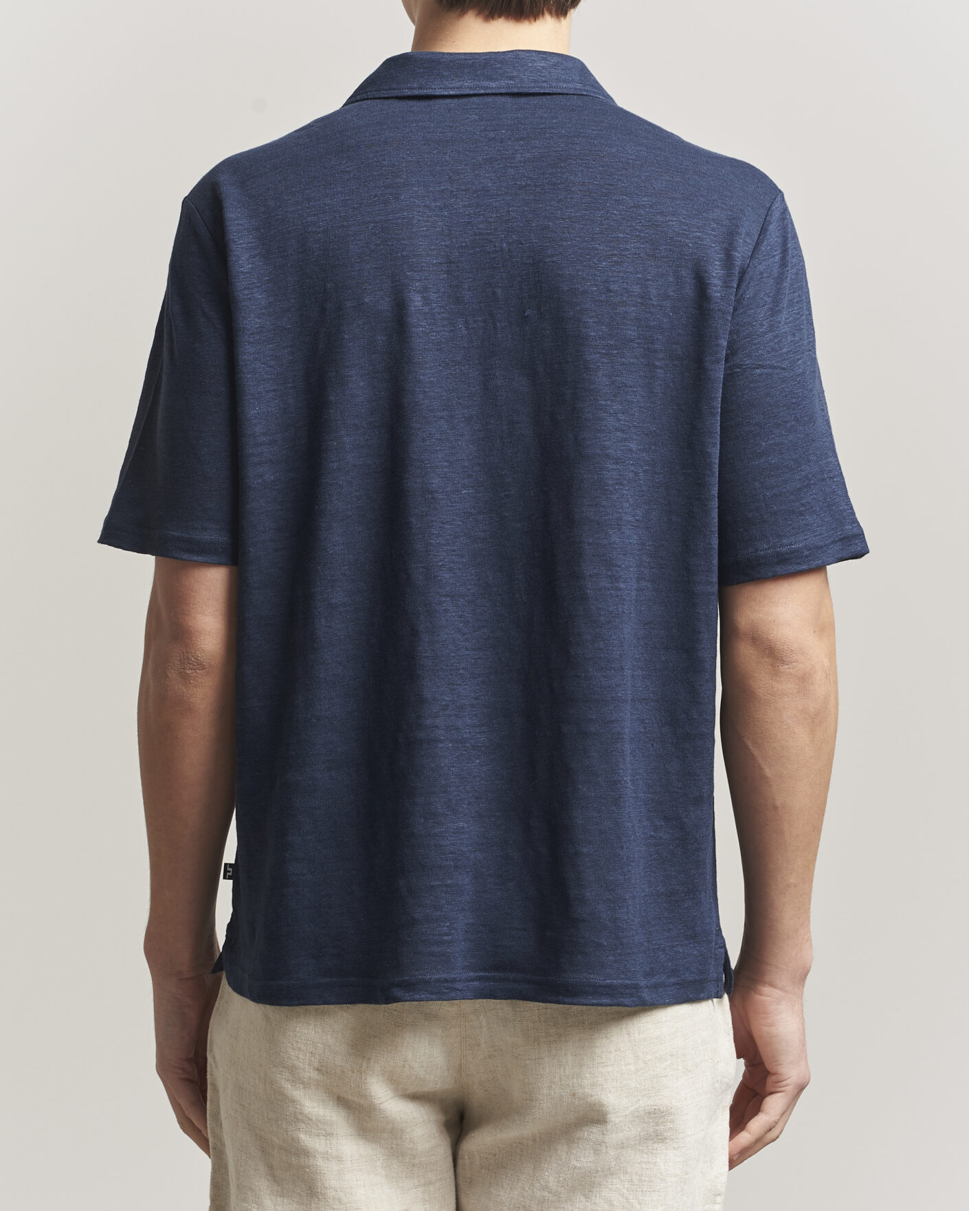 Heren | Polo's | J.Lindeberg | Roy Linen Polo JL Navy