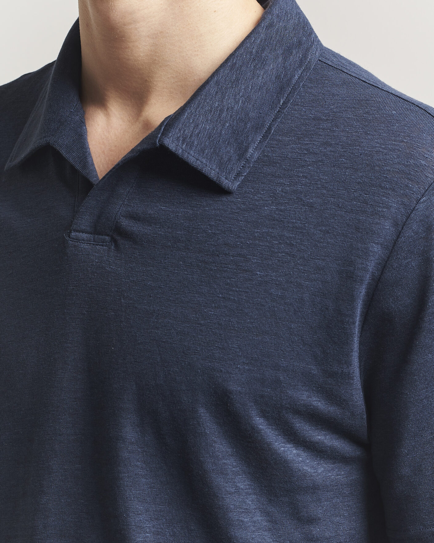 Heren | Polo's | J.Lindeberg | Roy Linen Polo JL Navy