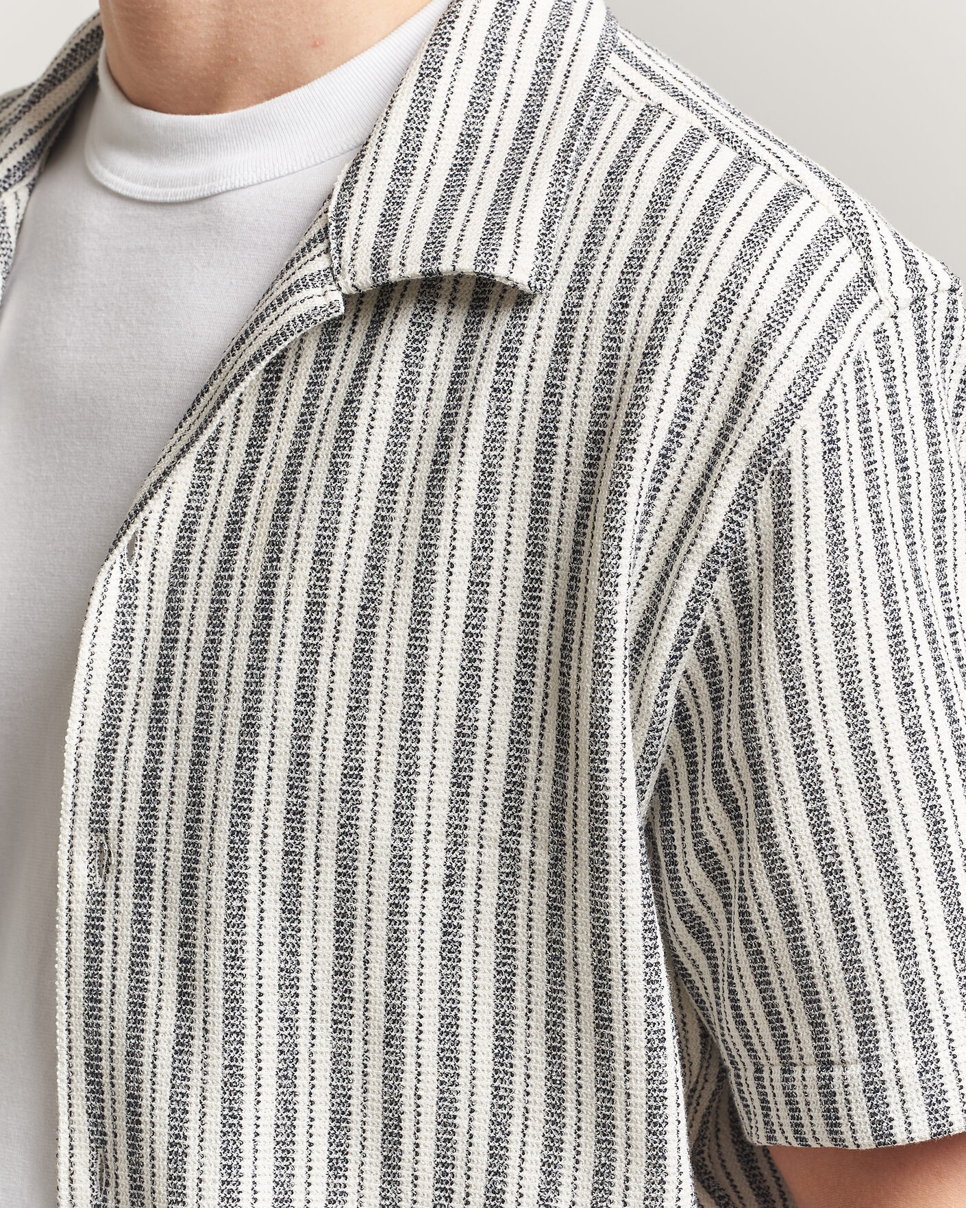 Heren | Overhemden | J.Lindeberg | Elio Structure Resort Shirt JL Navy