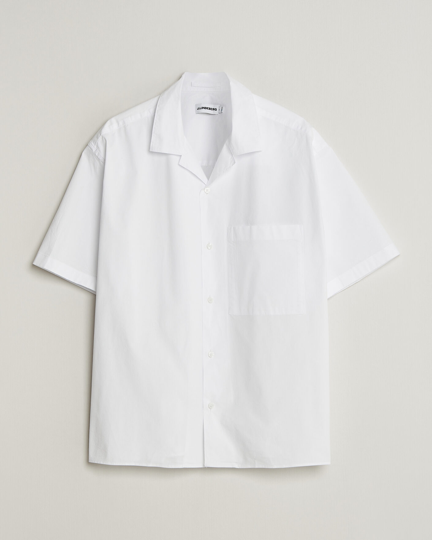 Heren | Overhemden | J.Lindeberg | Ellis Cotton Resort Shirt White