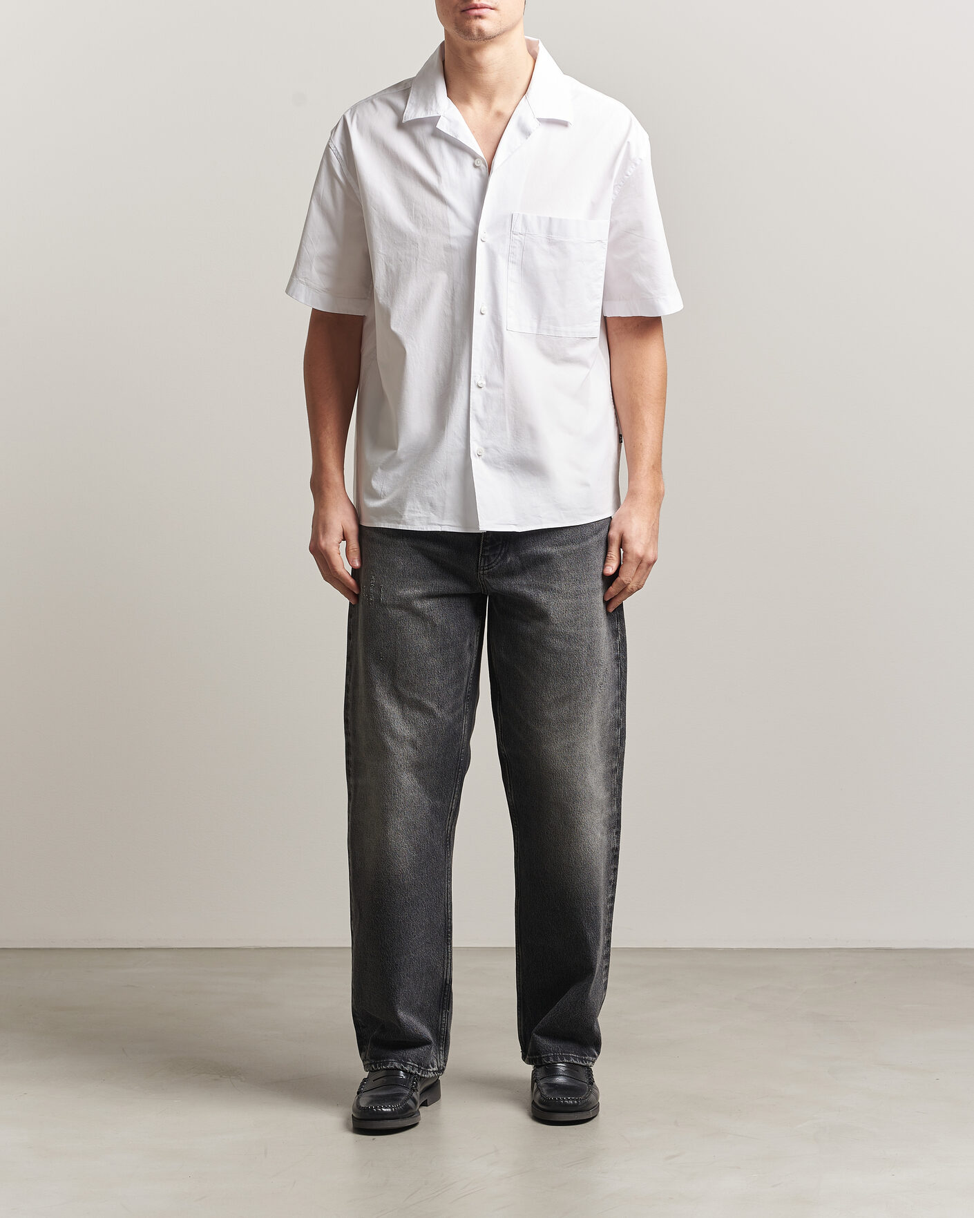 Heren | Overhemden | J.Lindeberg | Ellis Cotton Resort Shirt White