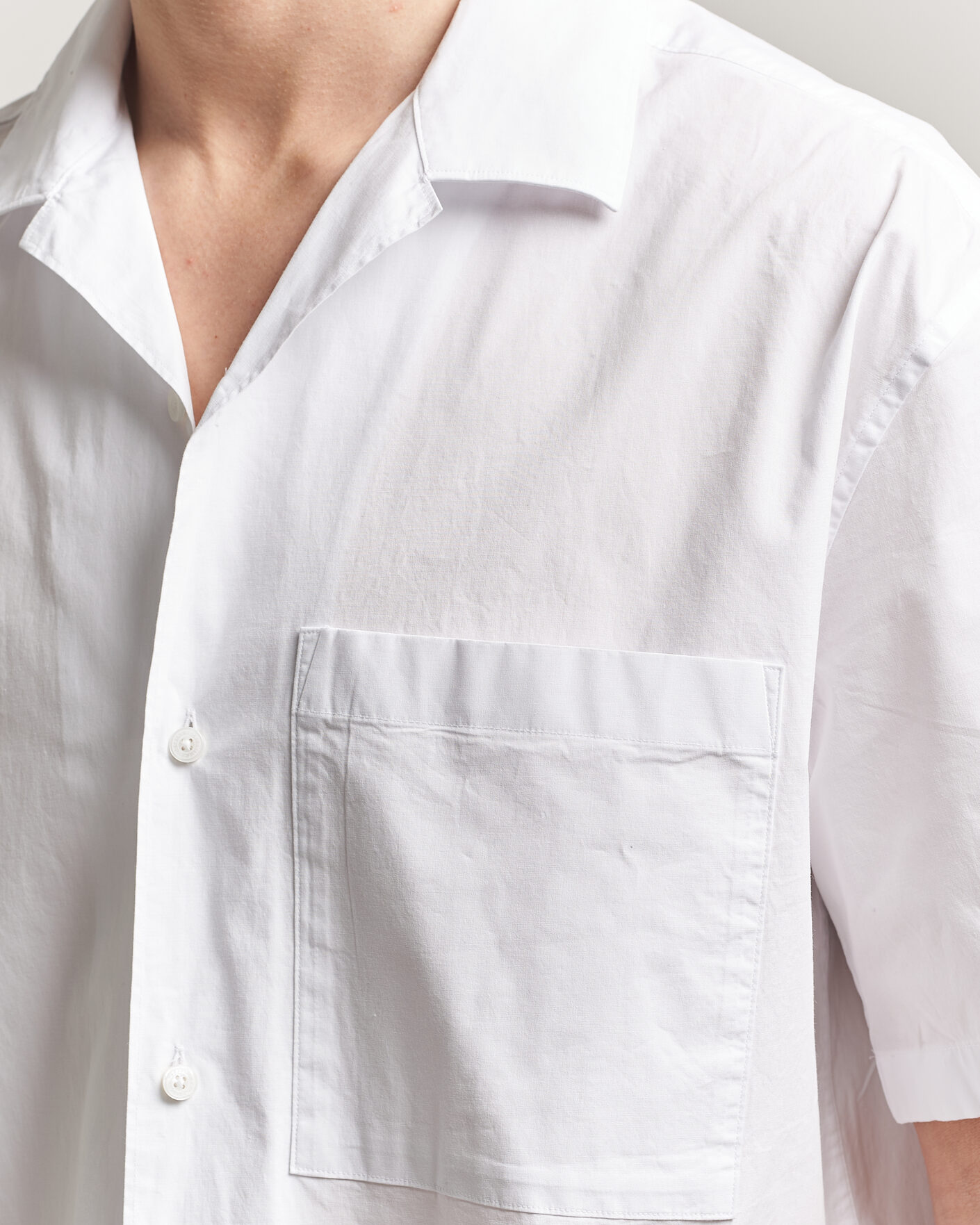 Heren | Overhemden | J.Lindeberg | Ellis Cotton Resort Shirt White