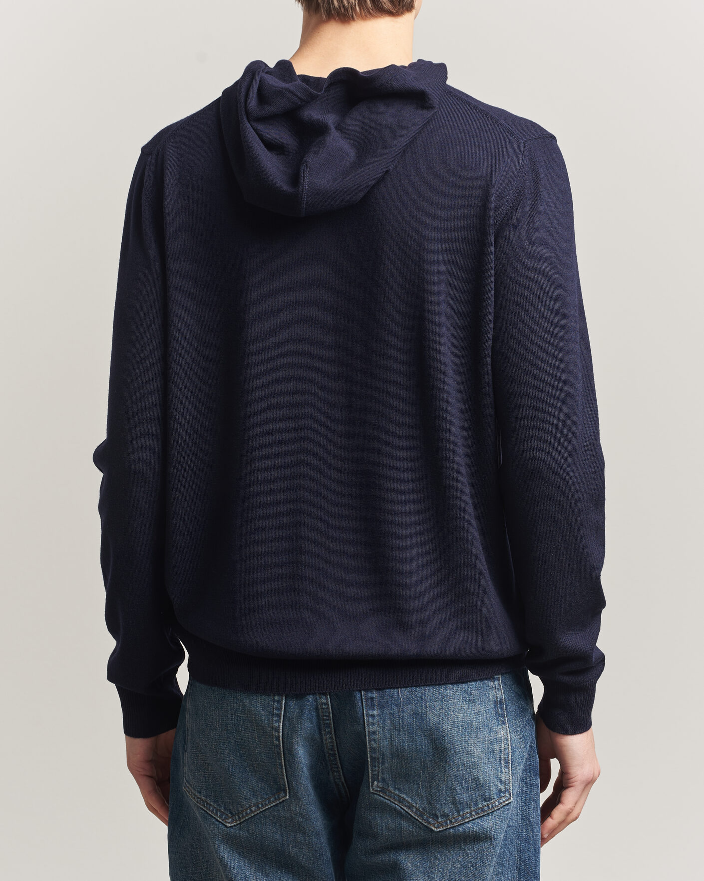 Heren | Truien | J.Lindeberg | Karl Merino Hoodie JL Navy