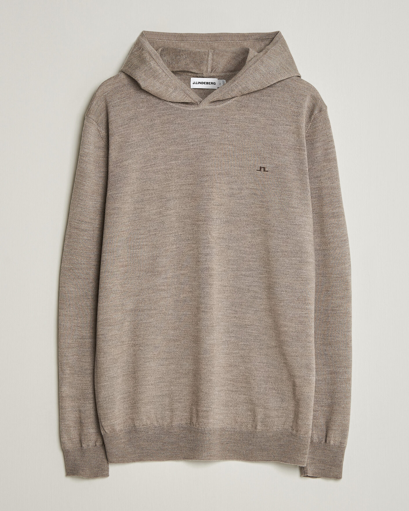 Heren | Truien | J.Lindeberg | Karl Merino Hoodie Brindle Melange