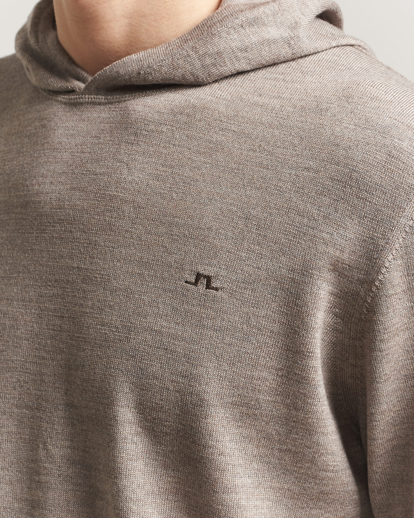 Heren | Truien | J.Lindeberg | Karl Merino Hoodie Brindle Melange