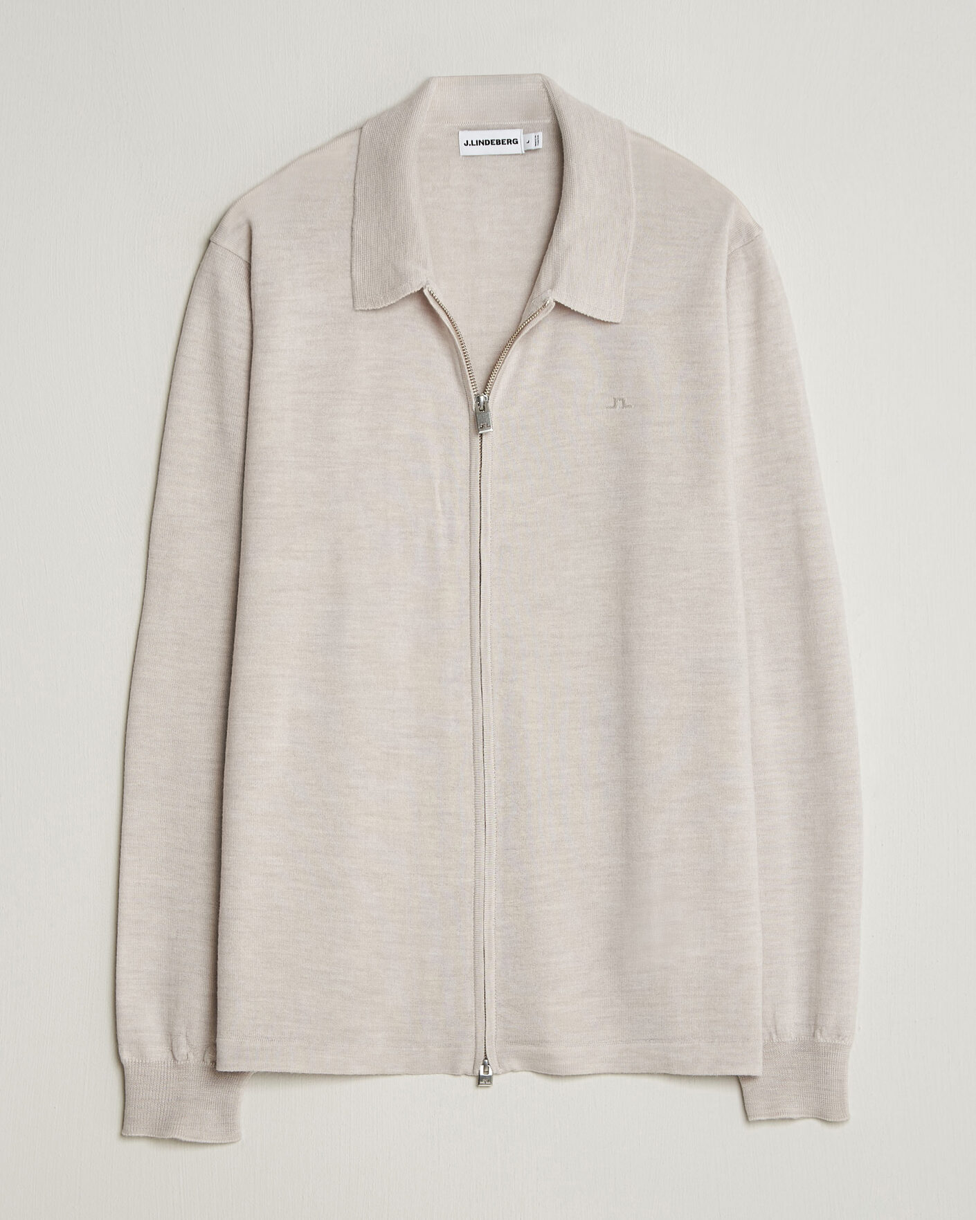 Heren | Truien | J.Lindeberg | Kaleb Merino Cardigan Moonbeam Melange