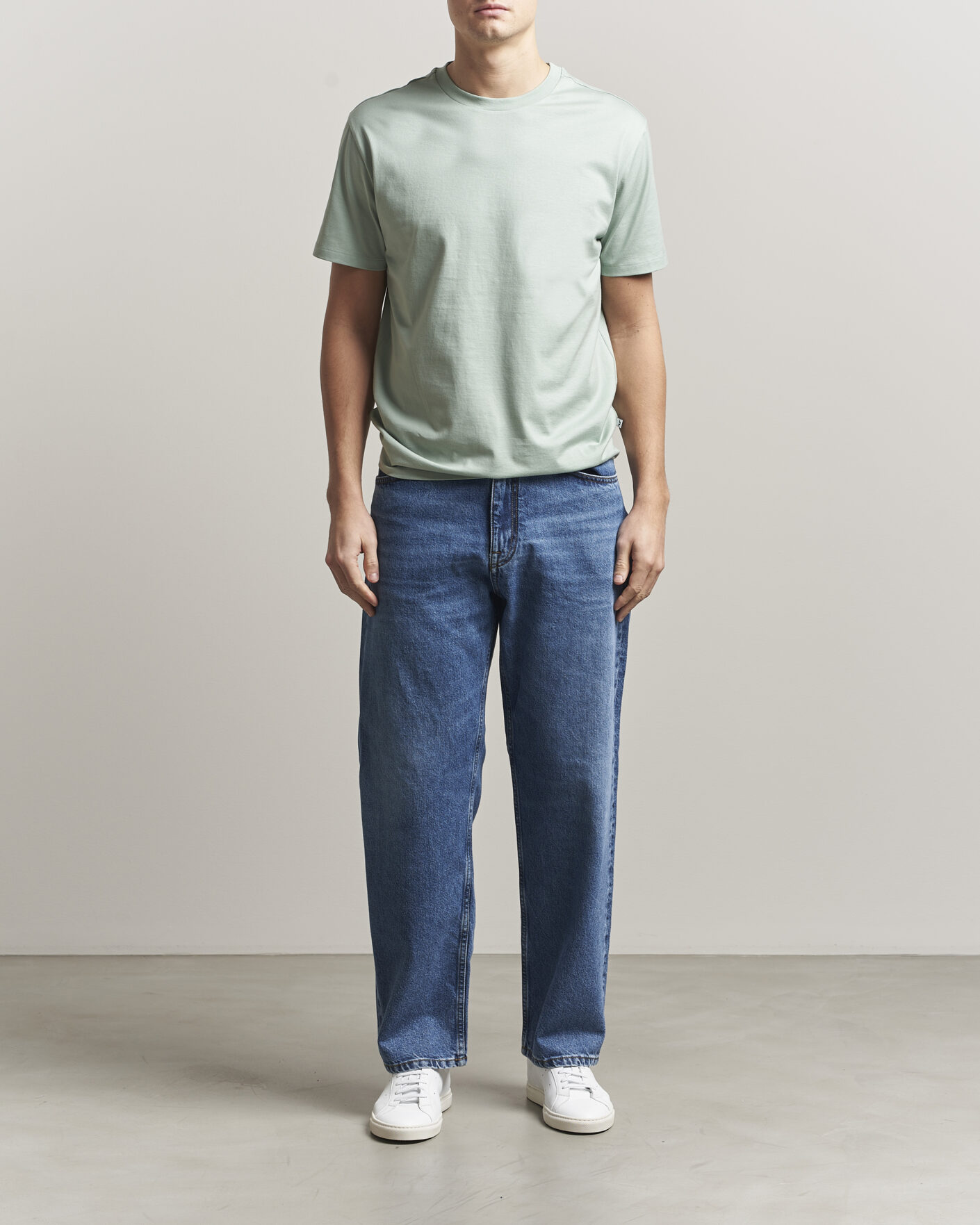 Heren | T-shirts | J.Lindeberg | Sid Basic T-Shirt Jadeite