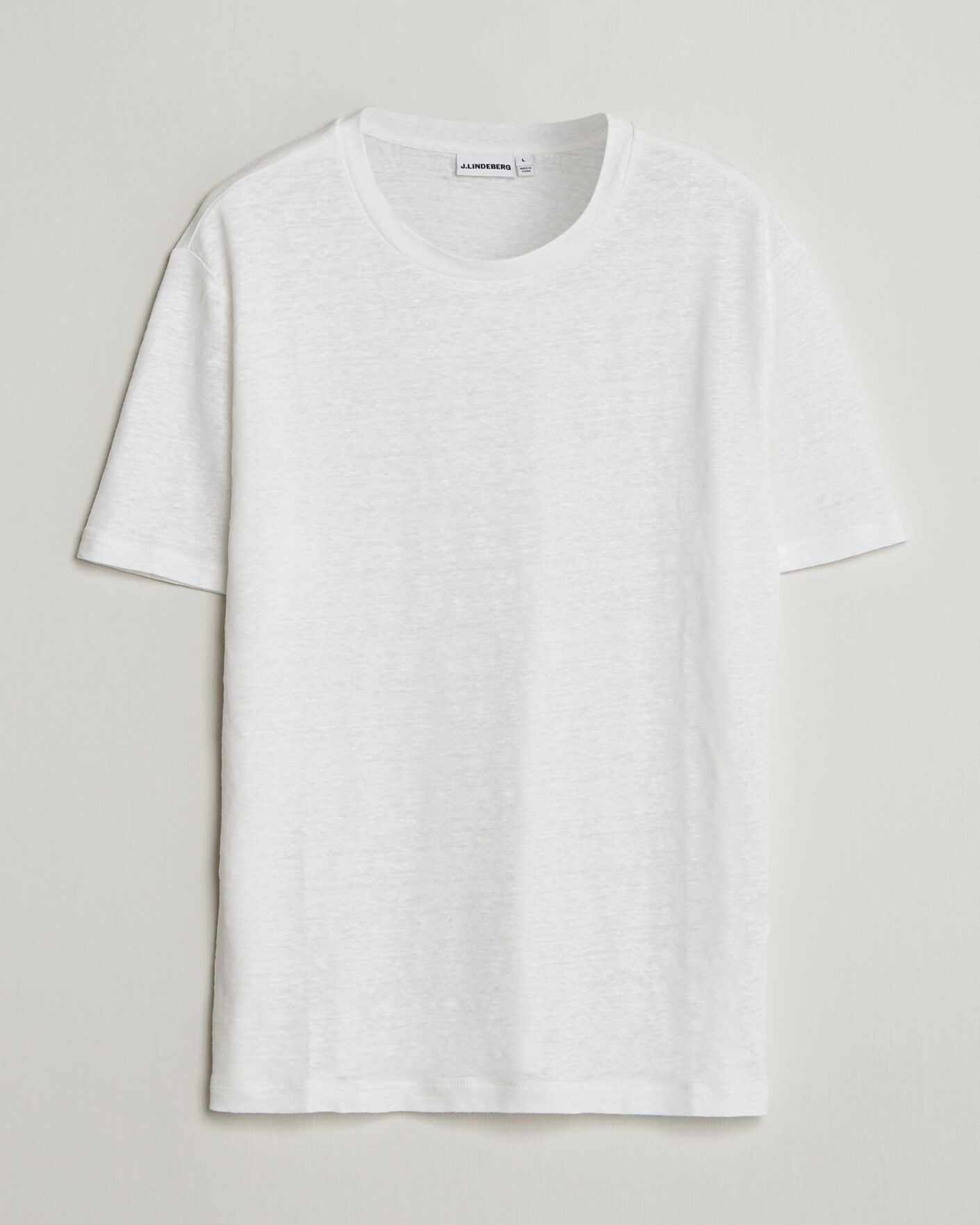 Homme | T-shirts | J.Lindeberg | Coma Linen T-Shirt White
