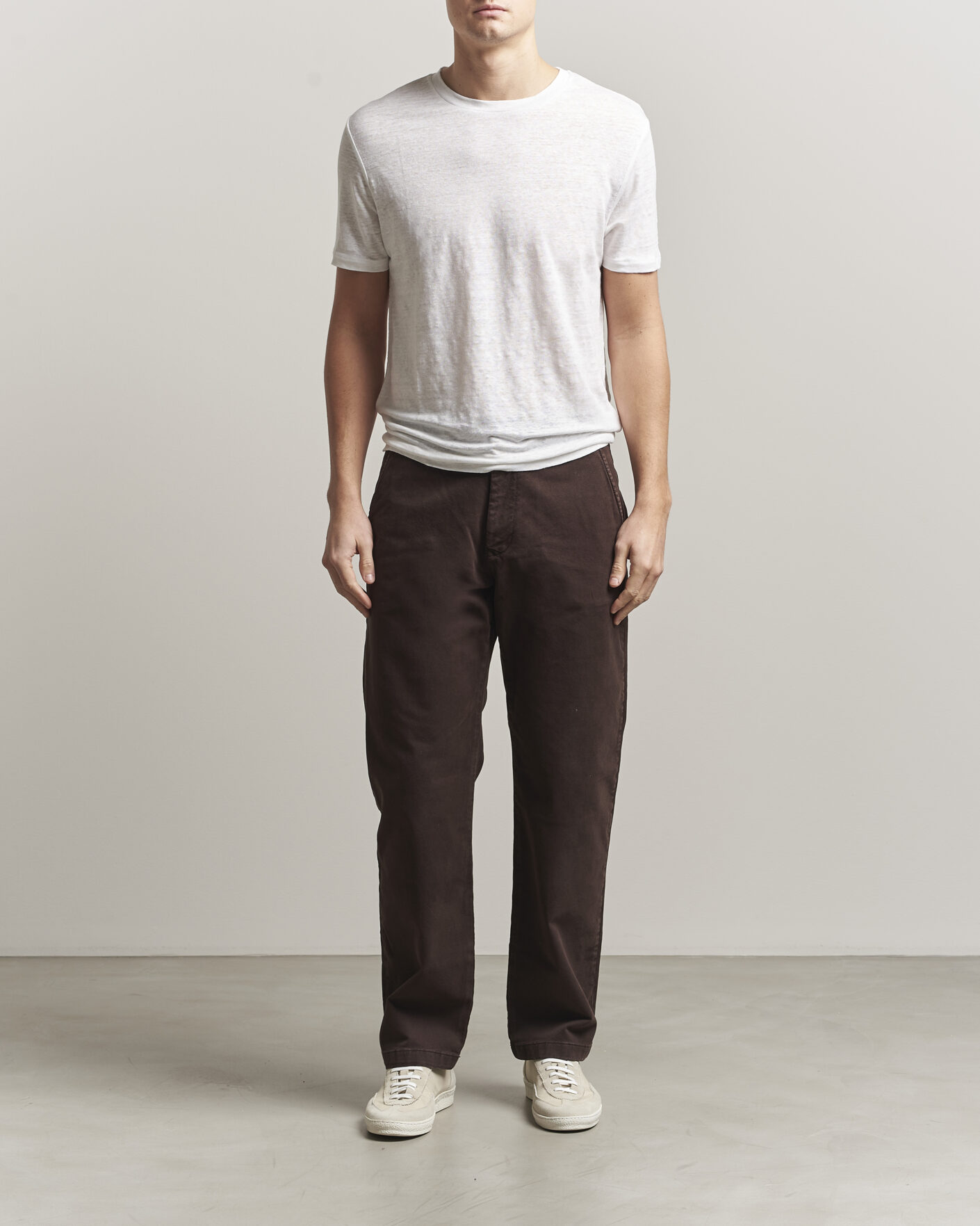 Homme | T-shirts | J.Lindeberg | Coma Linen T-Shirt White