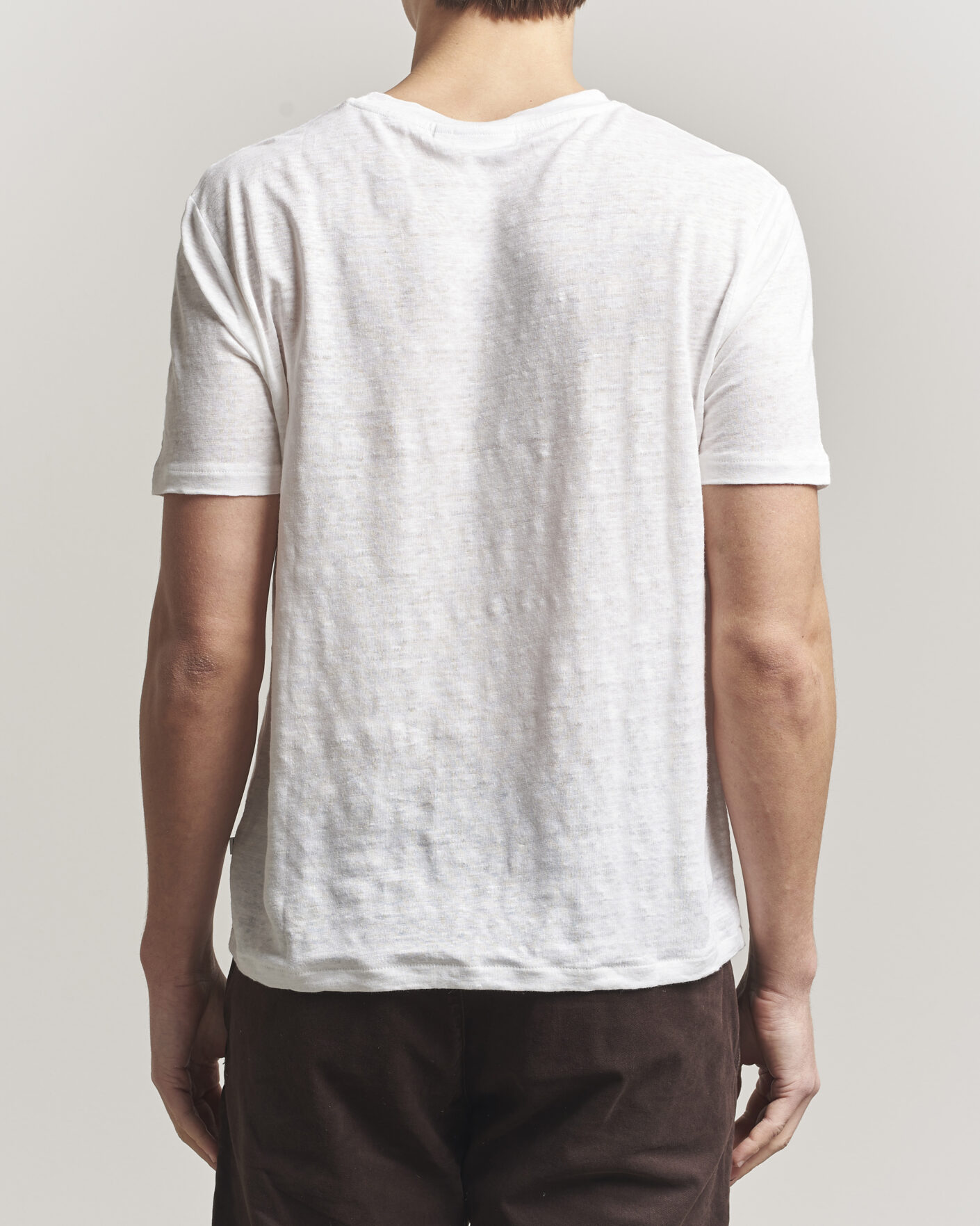 Homme | T-shirts | J.Lindeberg | Coma Linen T-Shirt White