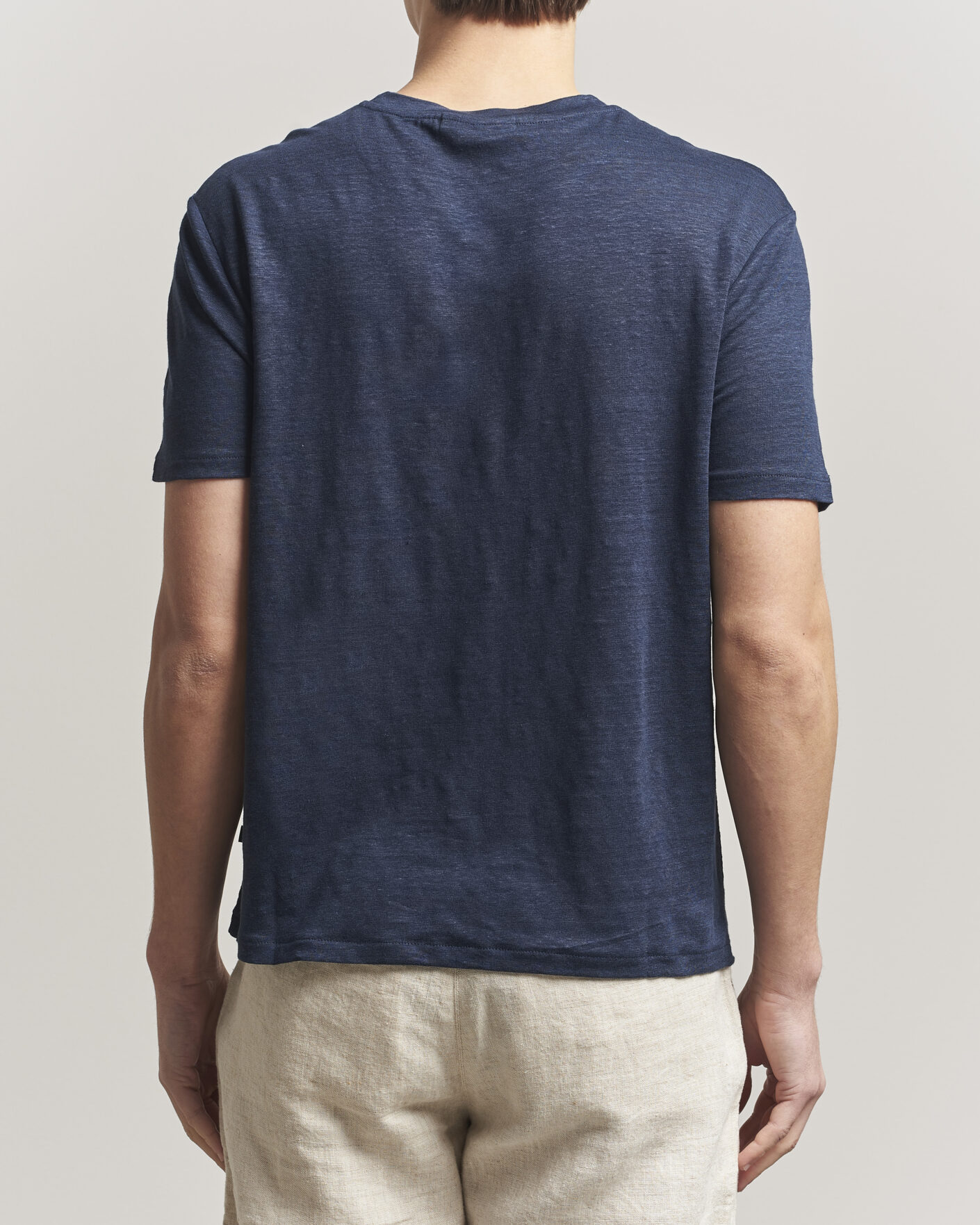 Homme | T-shirts | J.Lindeberg | Coma Linen T-Shirt JL Navy