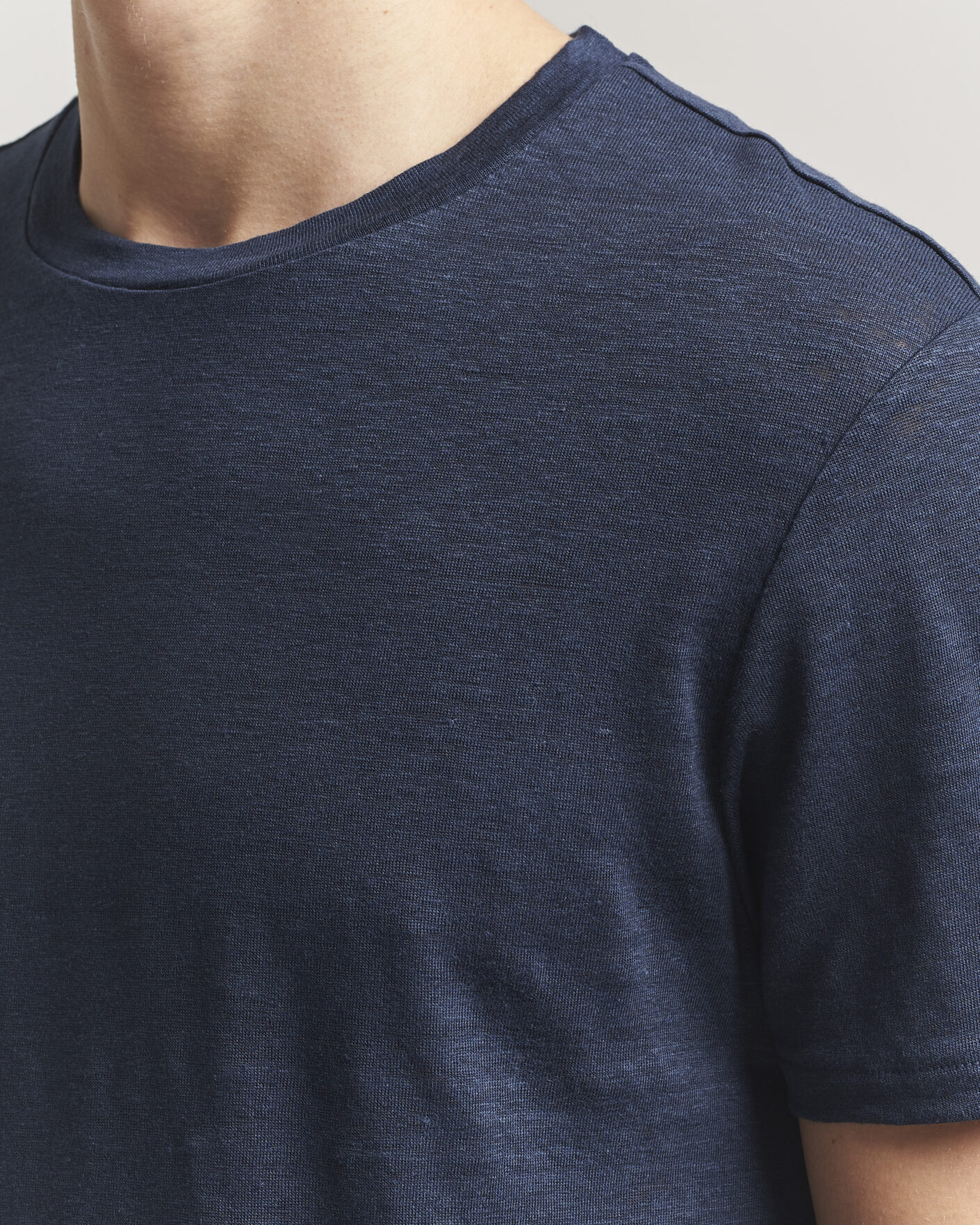 Homme | T-shirts | J.Lindeberg | Coma Linen T-Shirt JL Navy