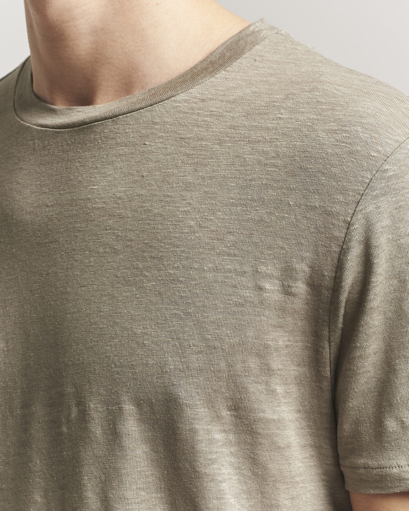 Homme | T-shirts | J.Lindeberg | Coma Linen T-Shirt Brindle