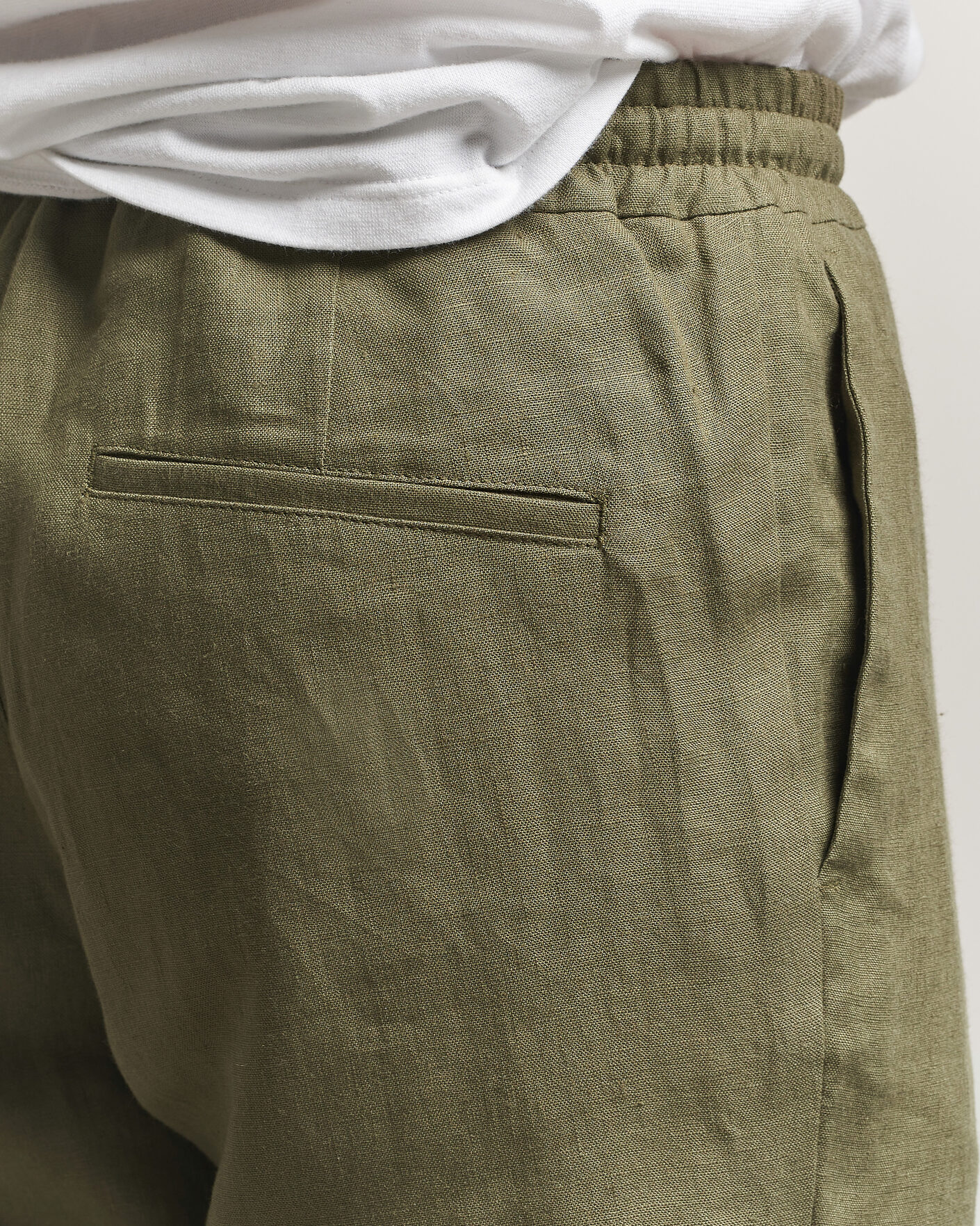 Homme | Pantalons | J.Lindeberg | Soren Drape Linen Pants Kalamata