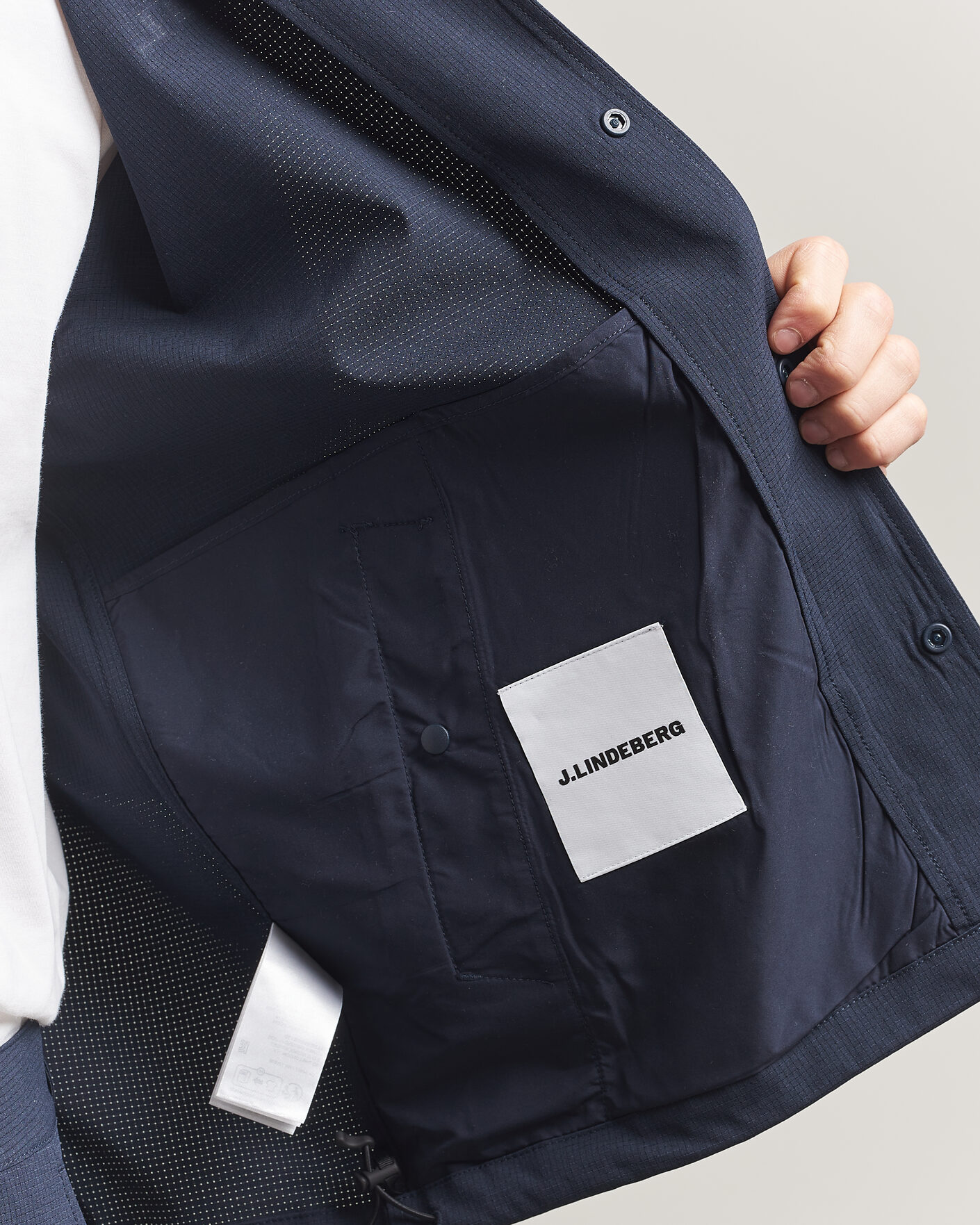 Heren | Overhemden | J.Lindeberg | Dex Coach Overshirt JL Navy