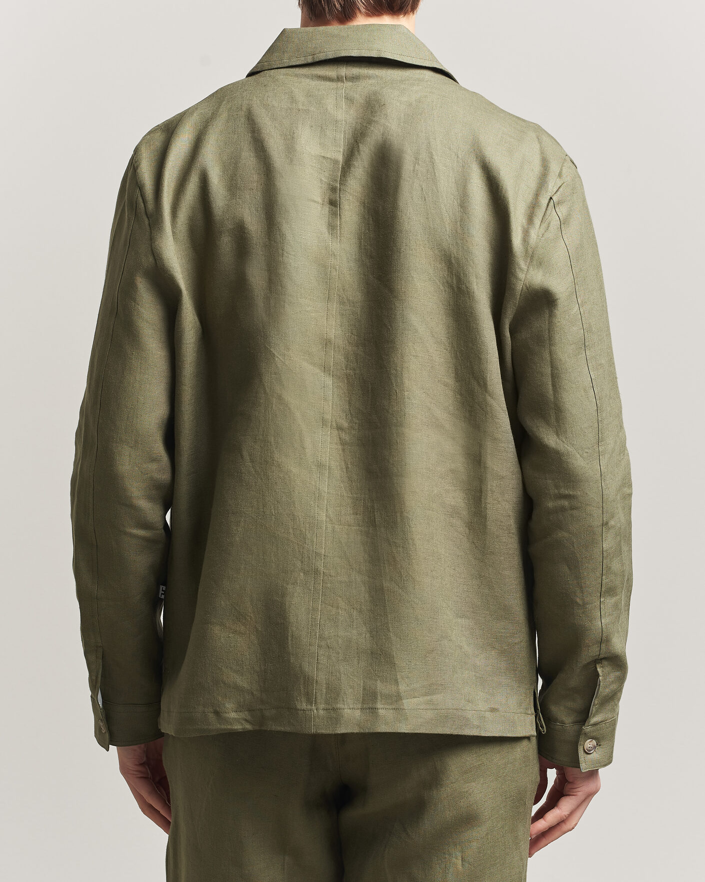 Heren | Overhemden | J.Lindeberg | Julius Drape Linen Overshirt Kalamata
