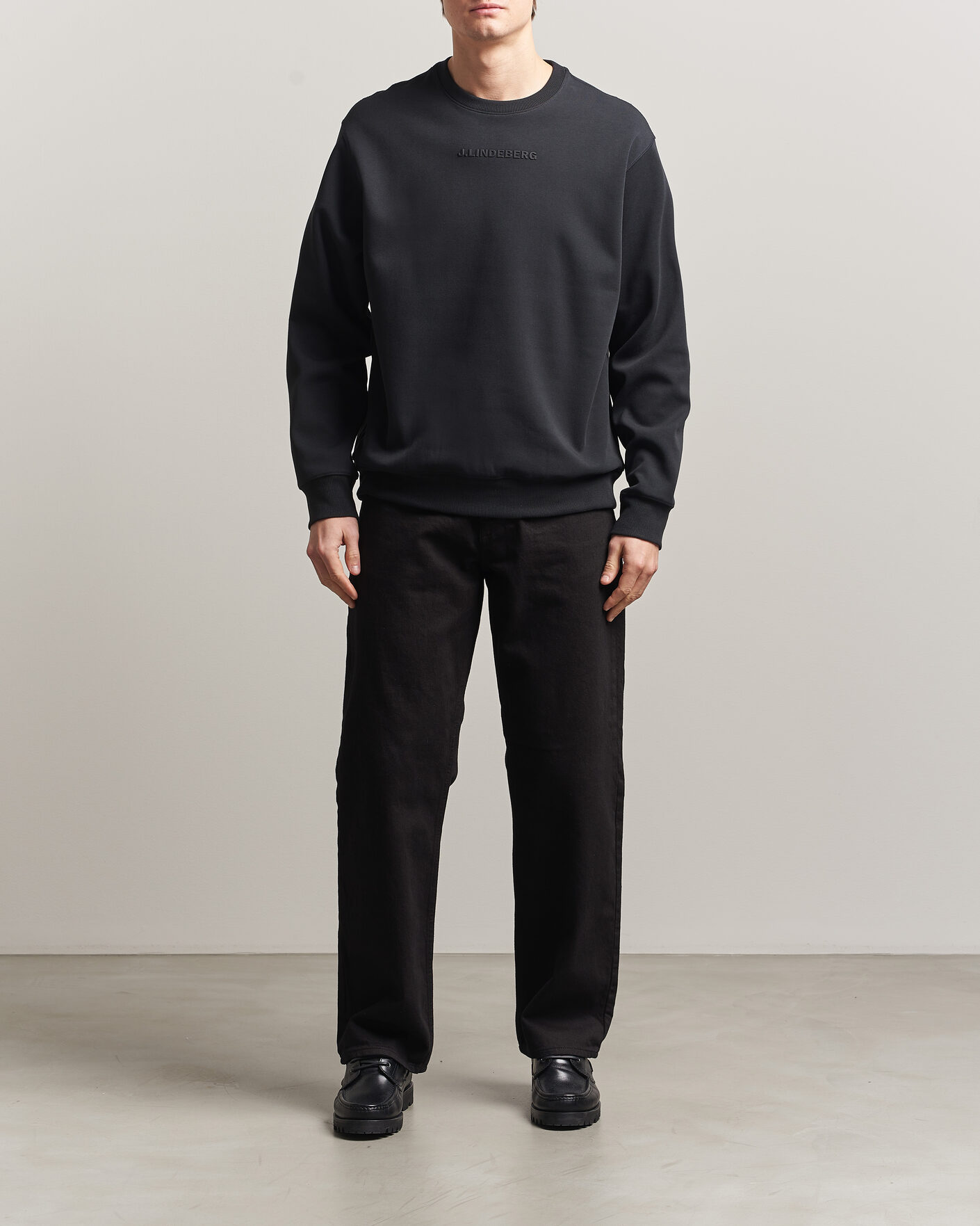 Heren | Truien | J.Lindeberg | Club Crew Neck Black