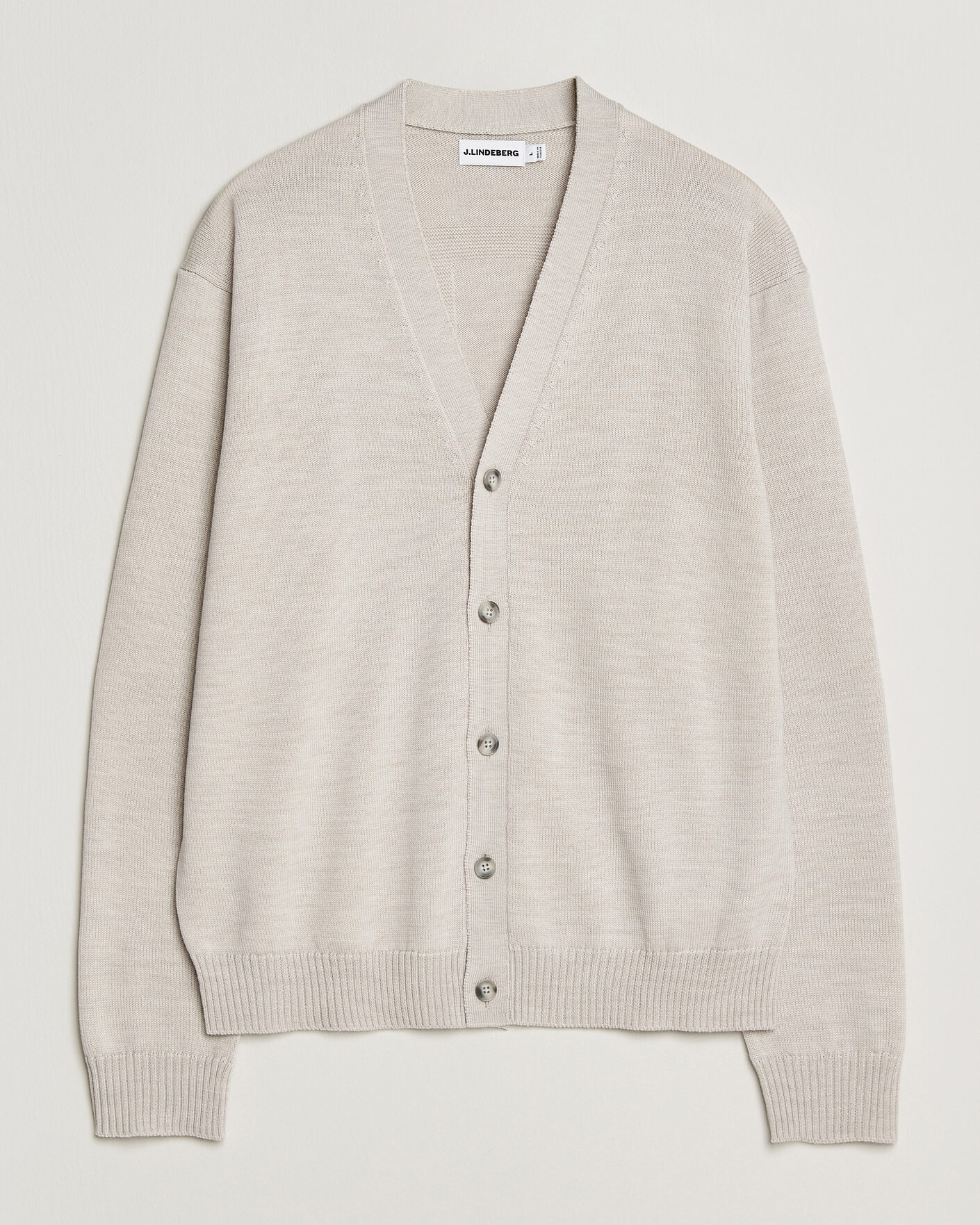 Homme | Pulls Et Tricots | J.Lindeberg | Jared Merino Cardigan Moonbeam Melange