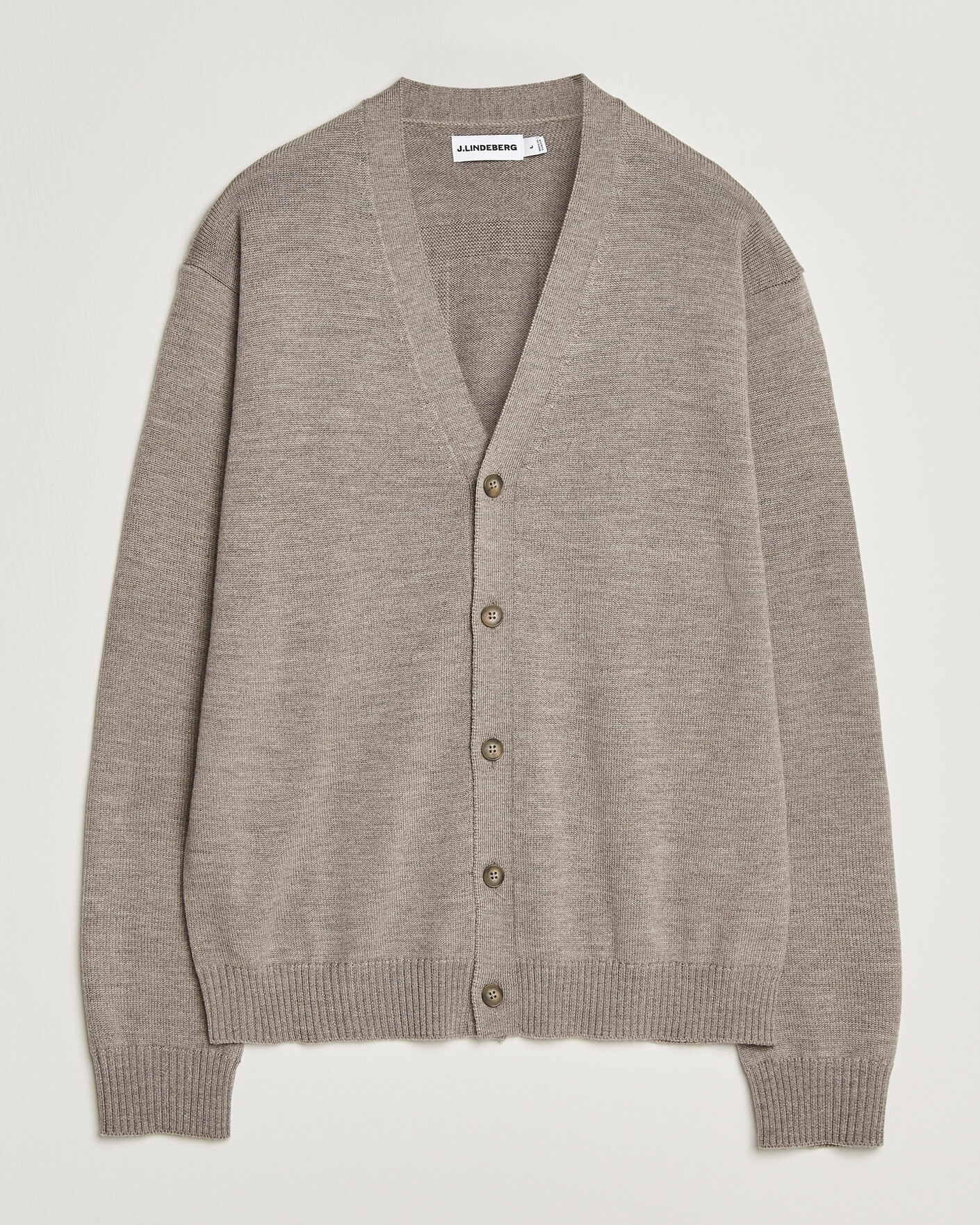 Homme | Pulls Et Tricots | J.Lindeberg | Jared Merino Cardigan Brindle Melange