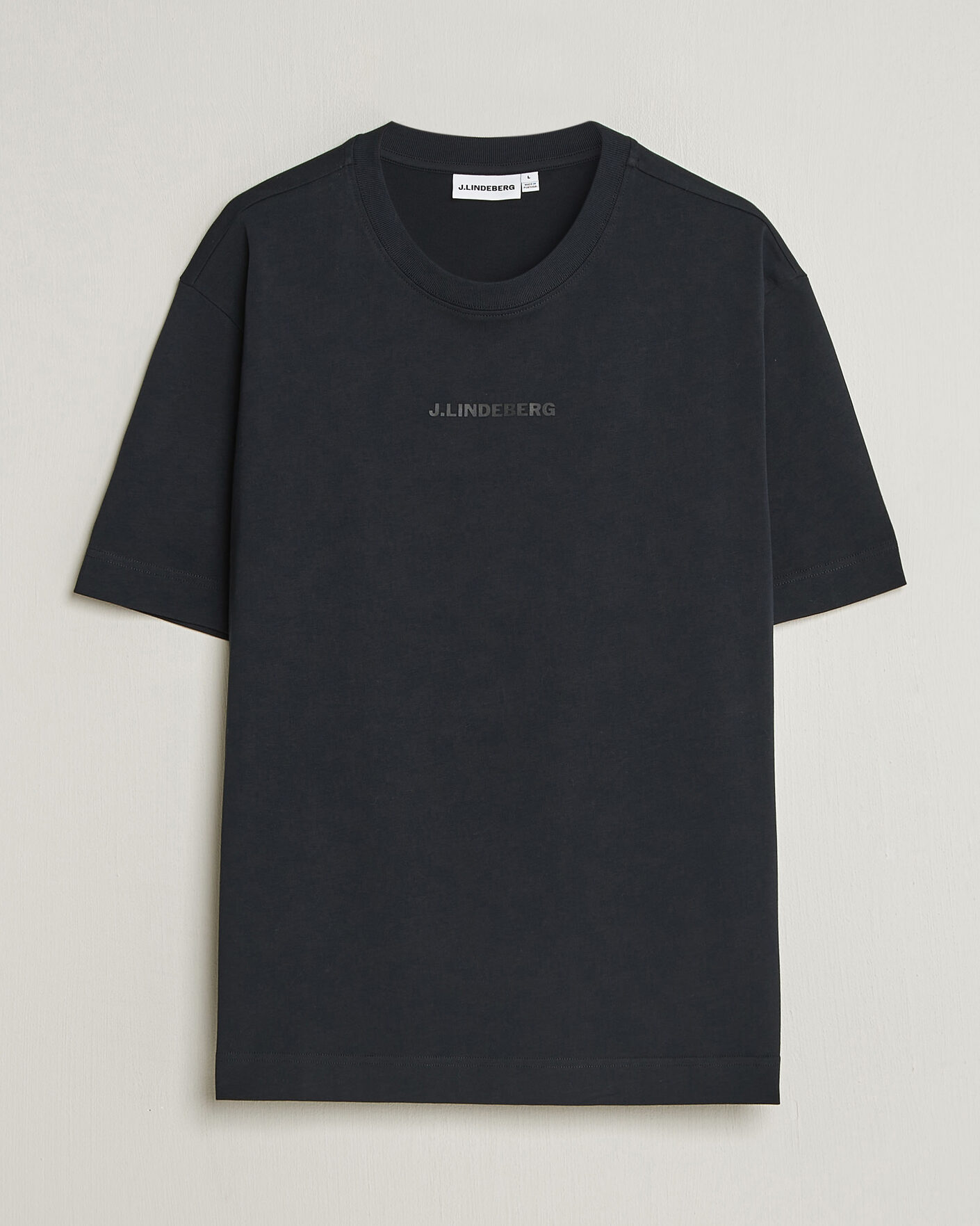 Heren | T-shirts | J.Lindeberg | Hale Heavy Logo T-Shirt Black