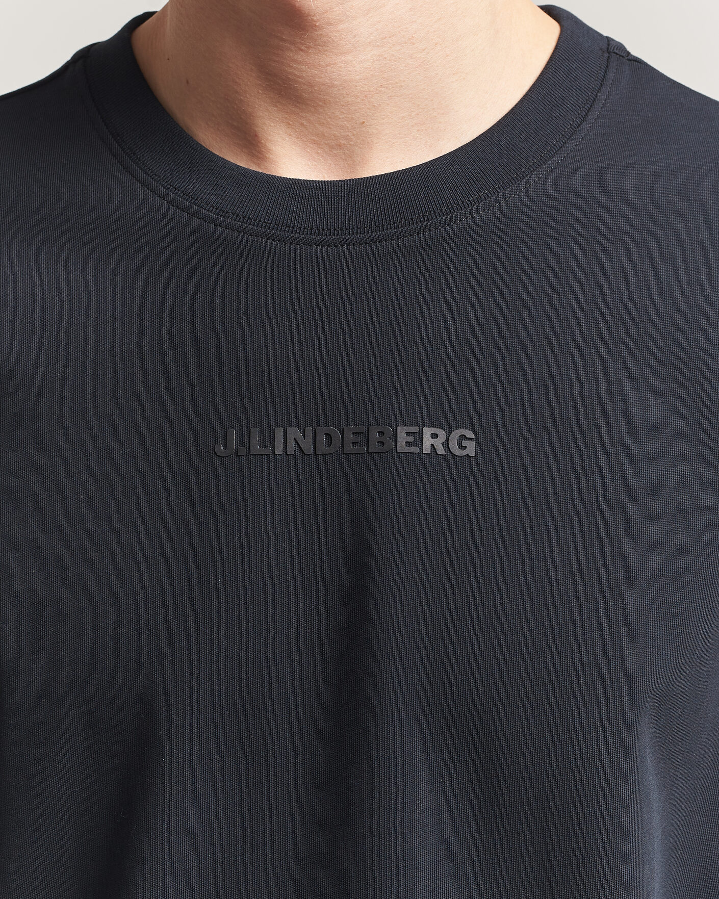 Heren | T-shirts | J.Lindeberg | Hale Heavy Logo T-Shirt Black