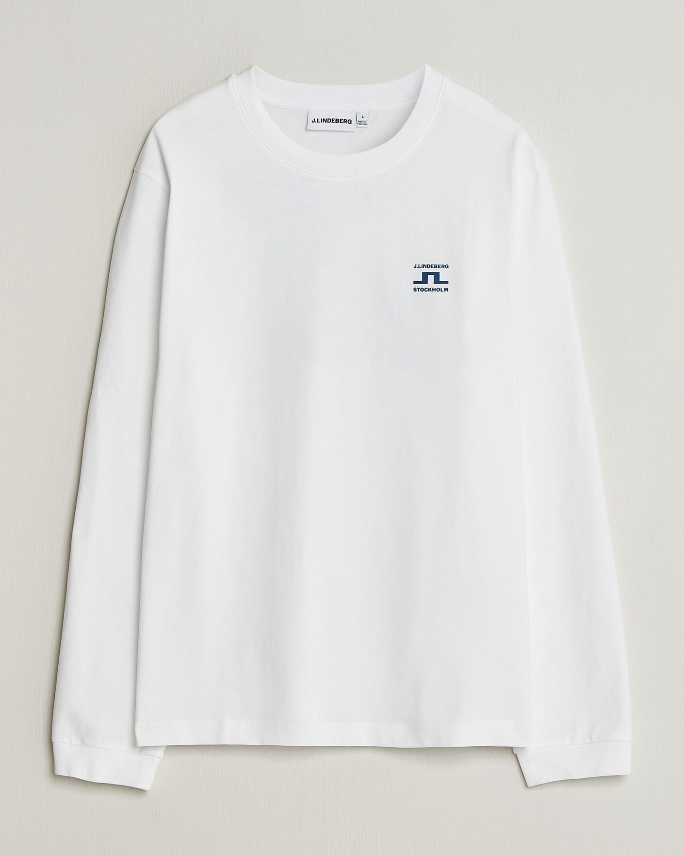 Heren | T-shirts | J.Lindeberg | Parcie Long Sleeve T-Shirt White