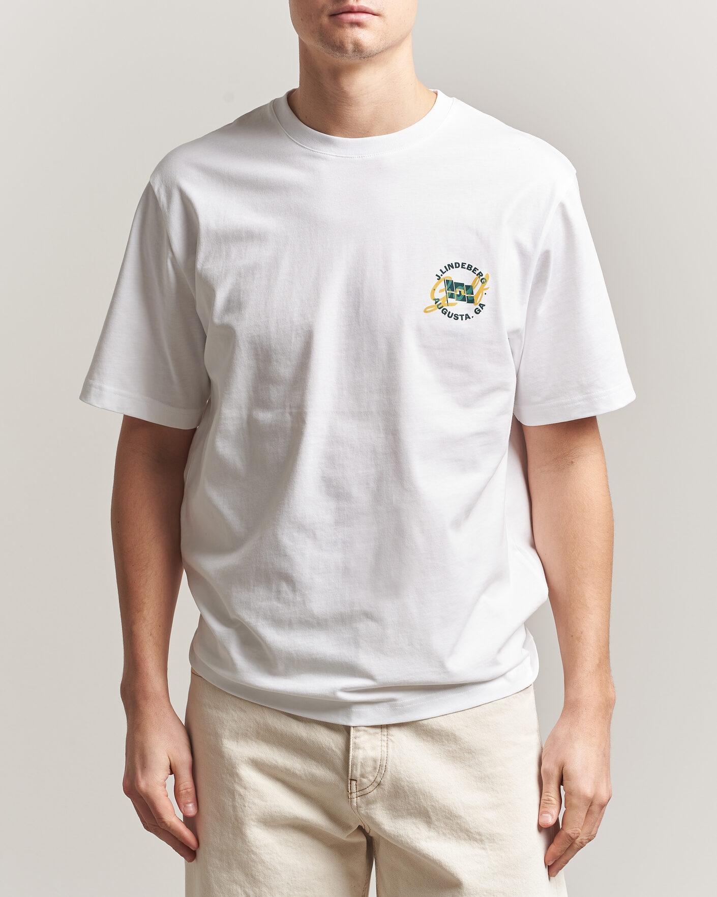 Homme | T-shirts | J.Lindeberg | Parcie Tour T-Shirt White