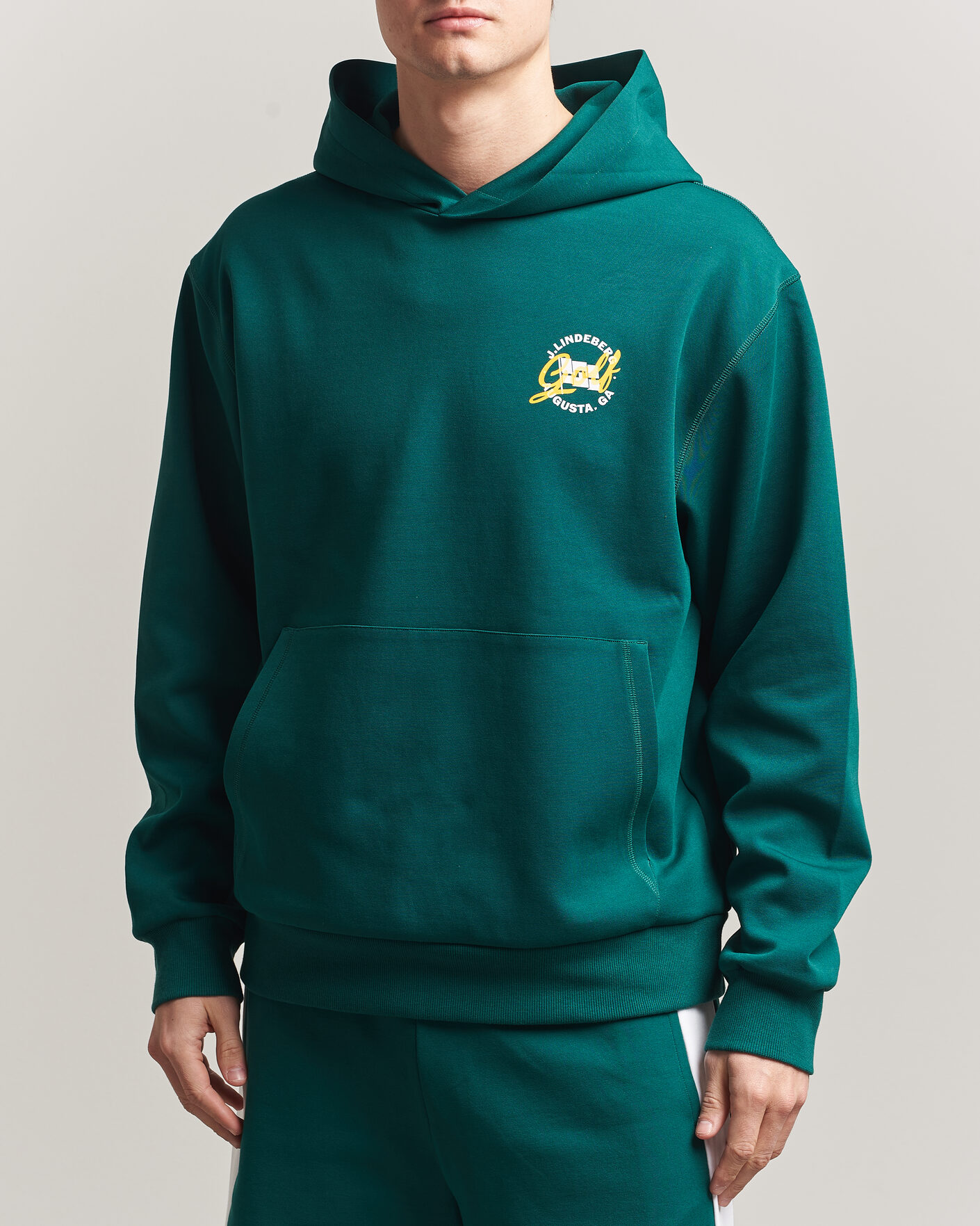Heren | Truien | J.Lindeberg | Club Masters Tour Hoodie Forest Biome