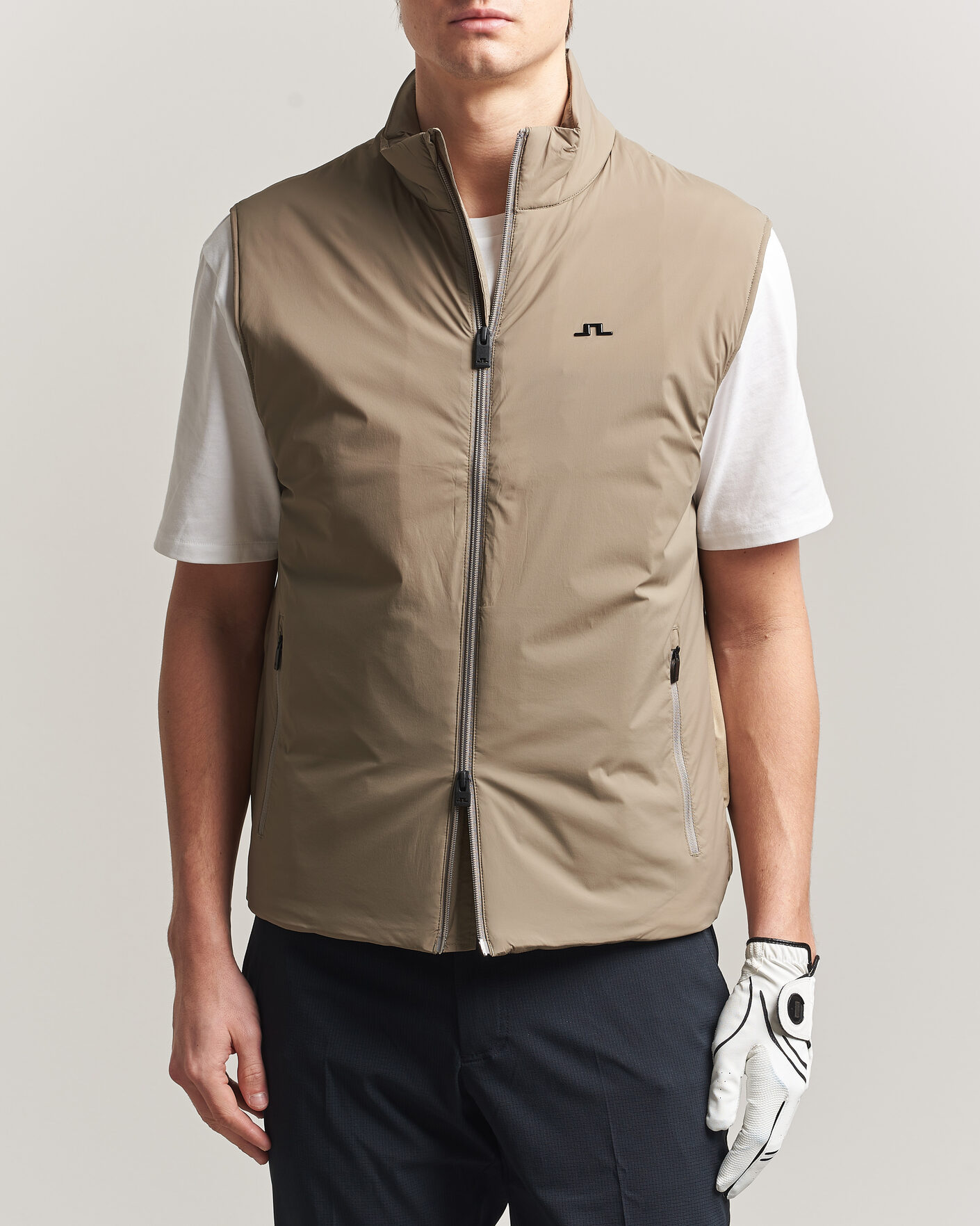 Homme | Gilets | J.Lindeberg | Timor Hybrid Vest Brindle