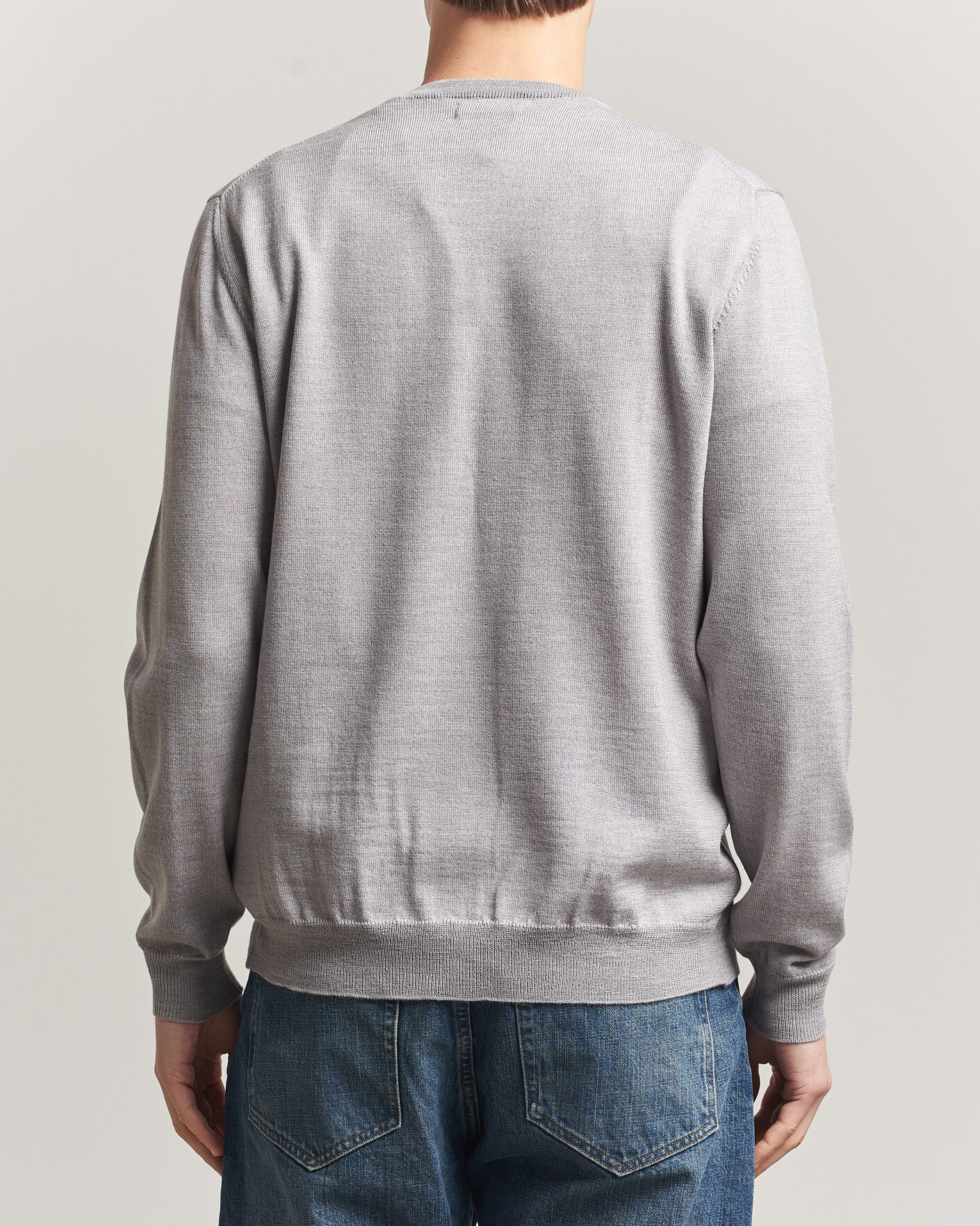 Heren | Truien | J.Lindeberg | Lymann Merino V-Neck Pullover Light Grey Melange