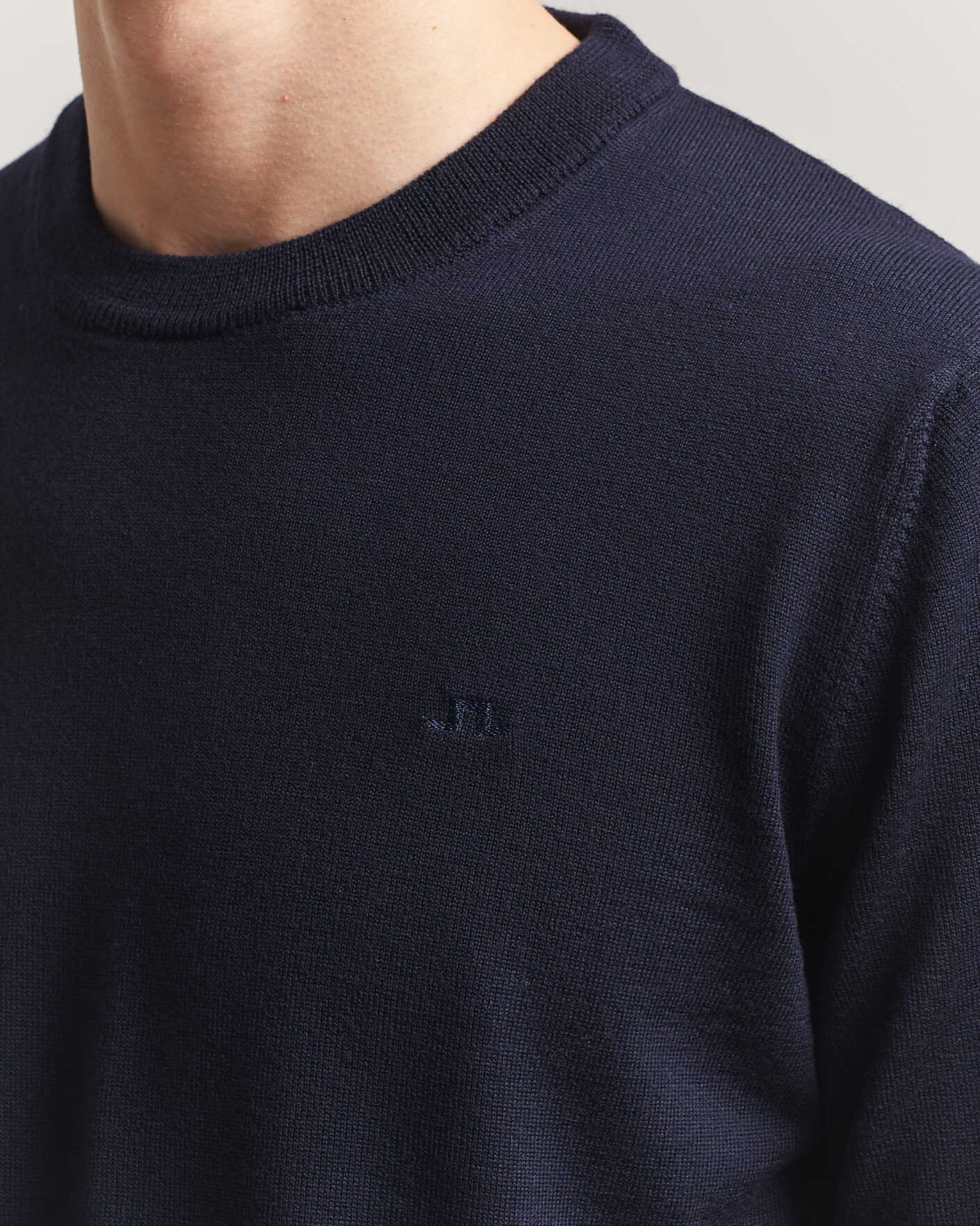 Heren | Truien | J.Lindeberg | Keane Merino Crew Neck Pullover JL Navy