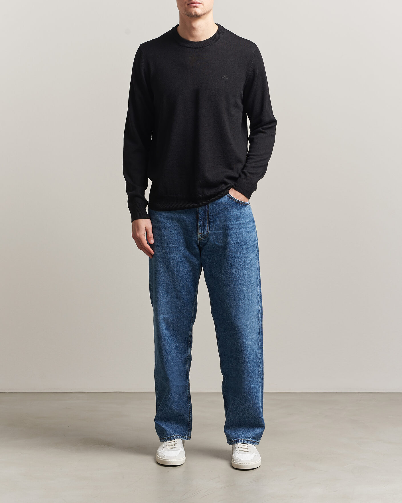 Homme | Pulls Et Tricots | J.Lindeberg | Keane Merino Crew Neck Pullover Black