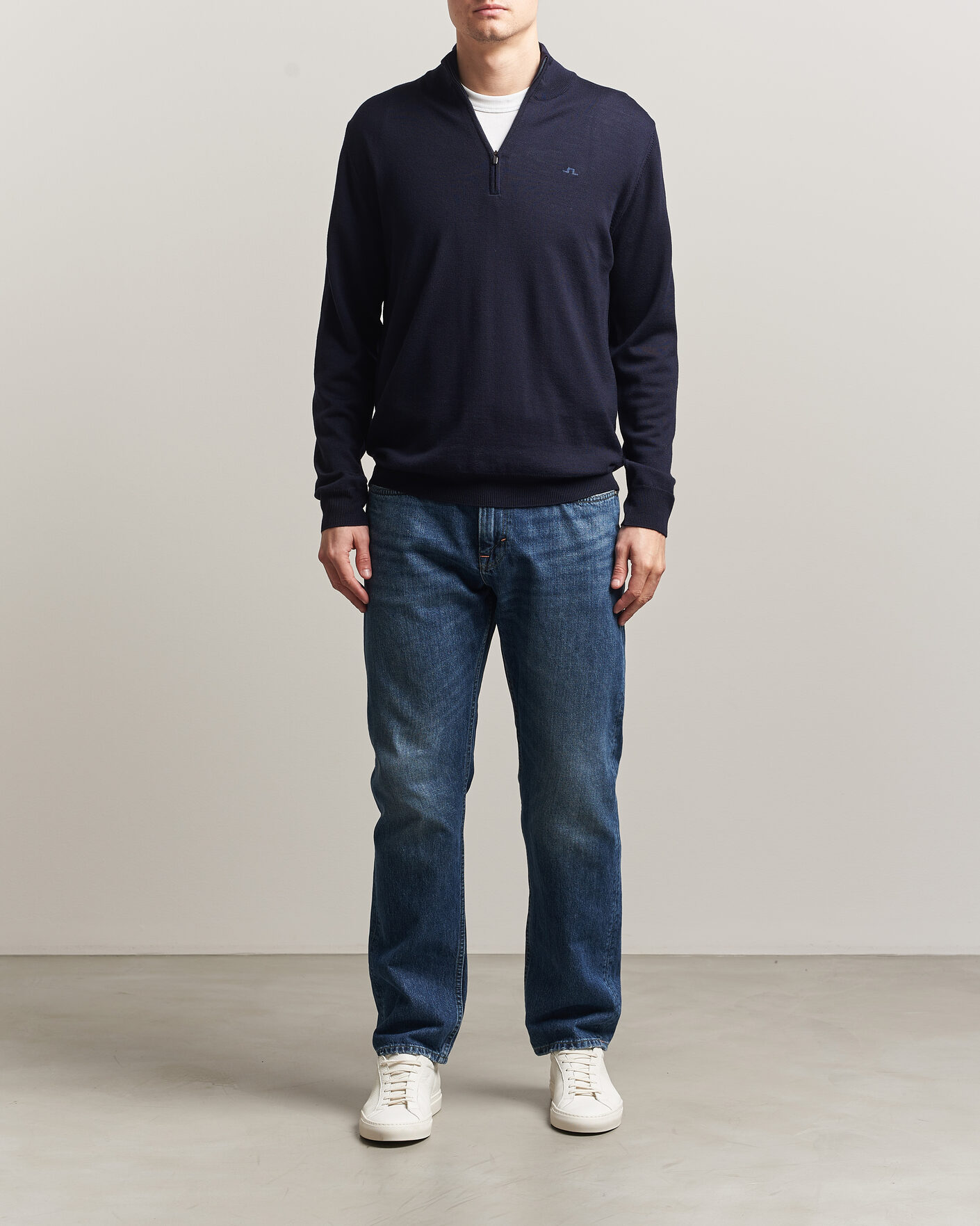 Homme | Pulls Et Tricots | J.Lindeberg | Kiyan Merino Half Zip JL Navy