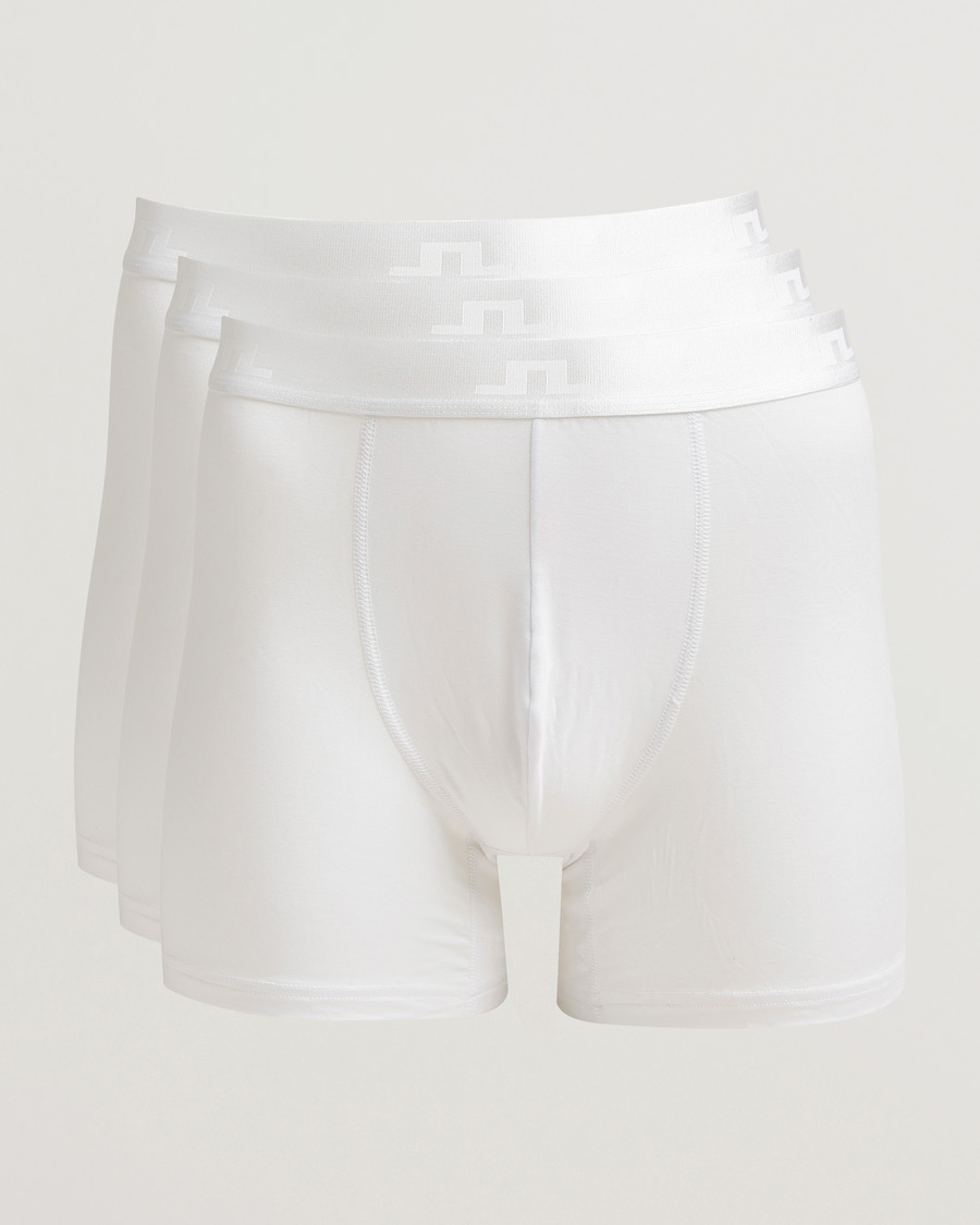 Heren | Ondergoed | J.Lindeberg | 3-Pack Bridge Lyocell Boxer White