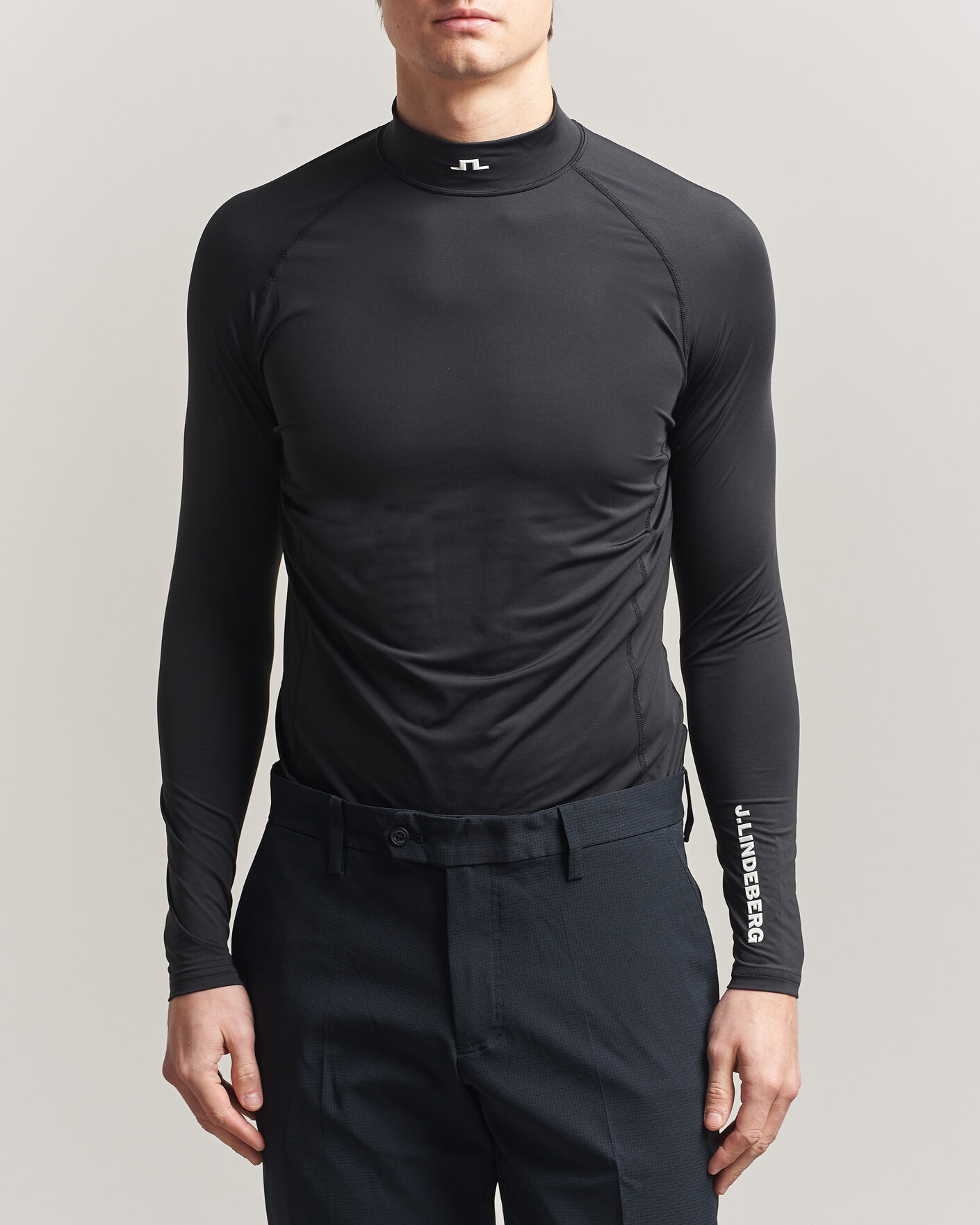 Heren | T-shirts | J.Lindeberg | Ello Compression T-Shirt Black