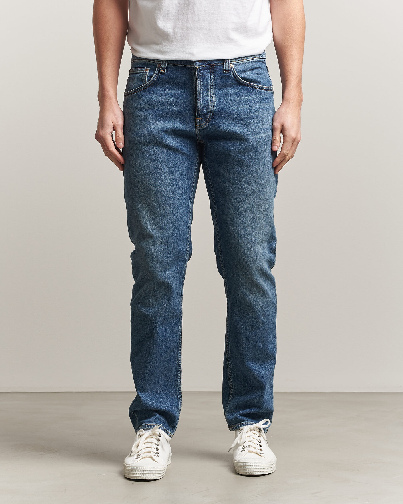 Heren | Broeken | Nudie Jeans | Solid Ollie Jeans Blue Blur