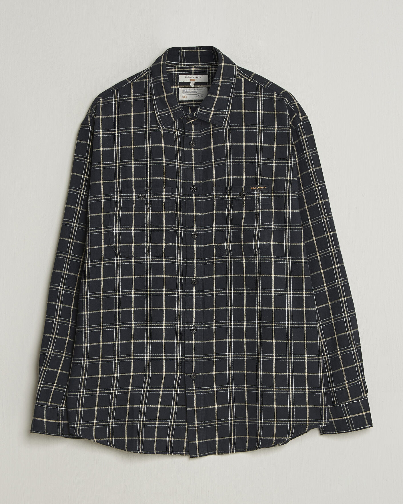 Homme | Chemises | Nudie Jeans | Julian Checked Worker Shirt Black