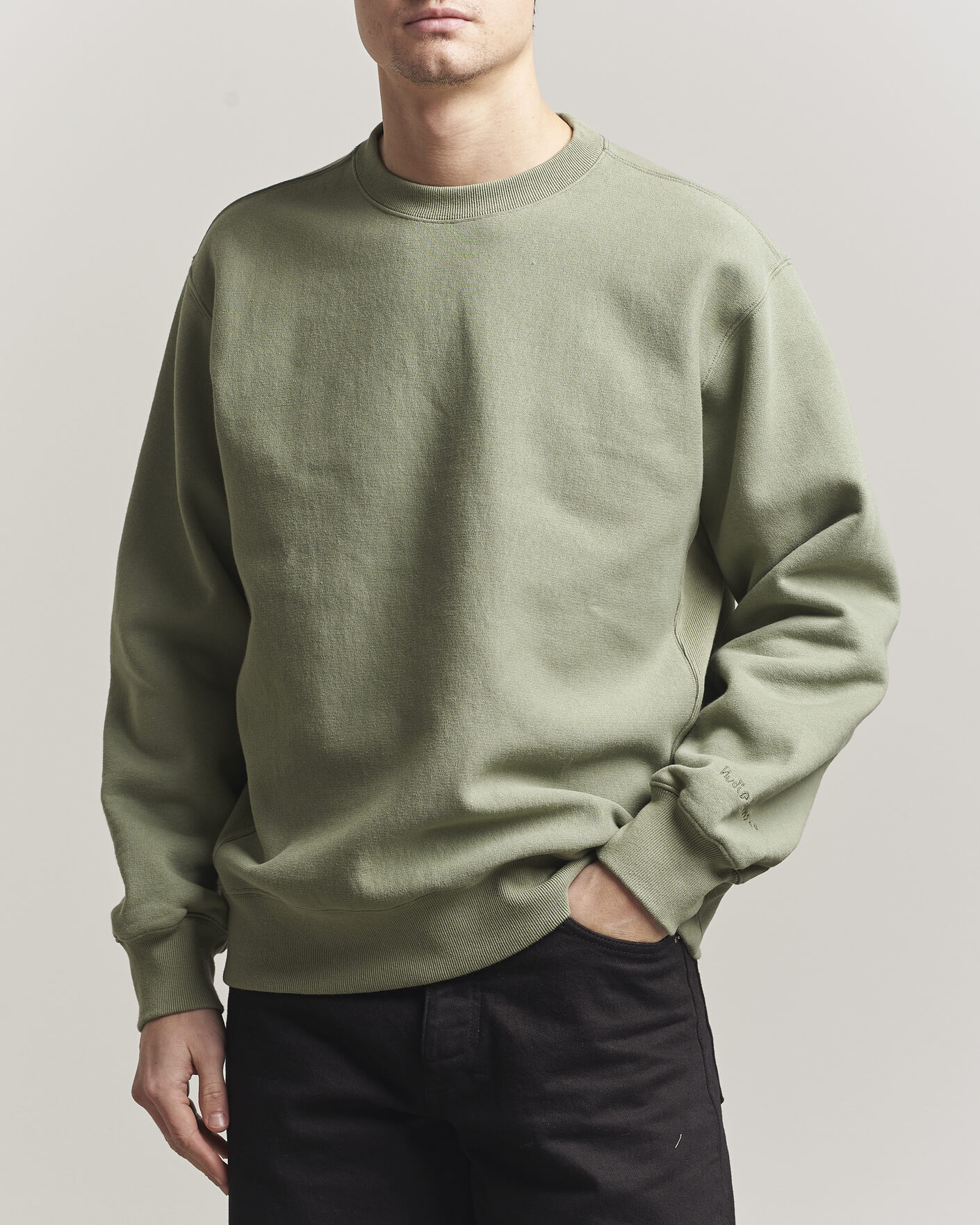 Heren | Truien | Nudie Jeans | Hasse Crew Neck Sweatshirt Green